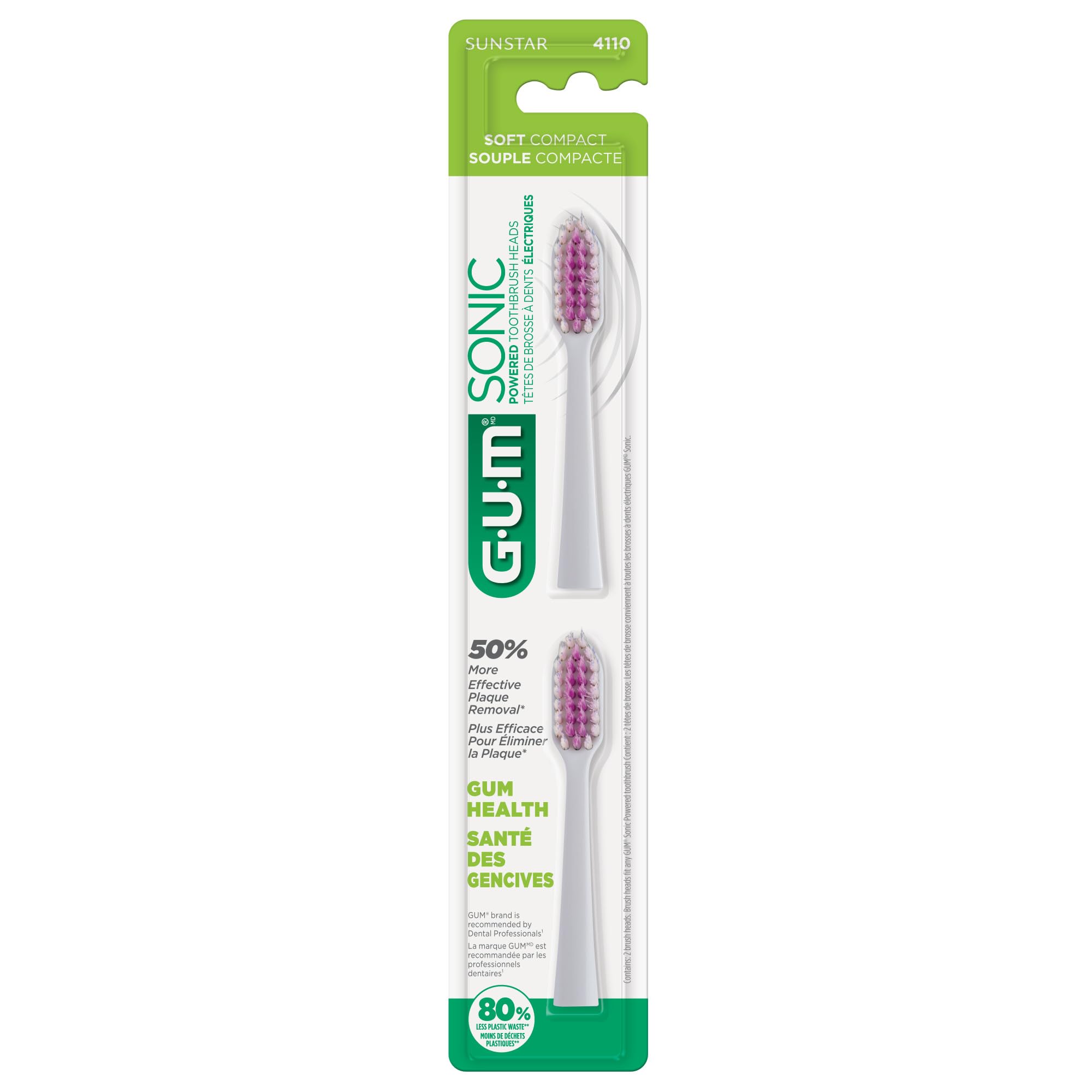 Foto 5 pulgar | Recambios Para Cepillos De Dientes Gum Sonic Powered, Cerdas Cónicas, 2 Unidades - Venta Internacional.