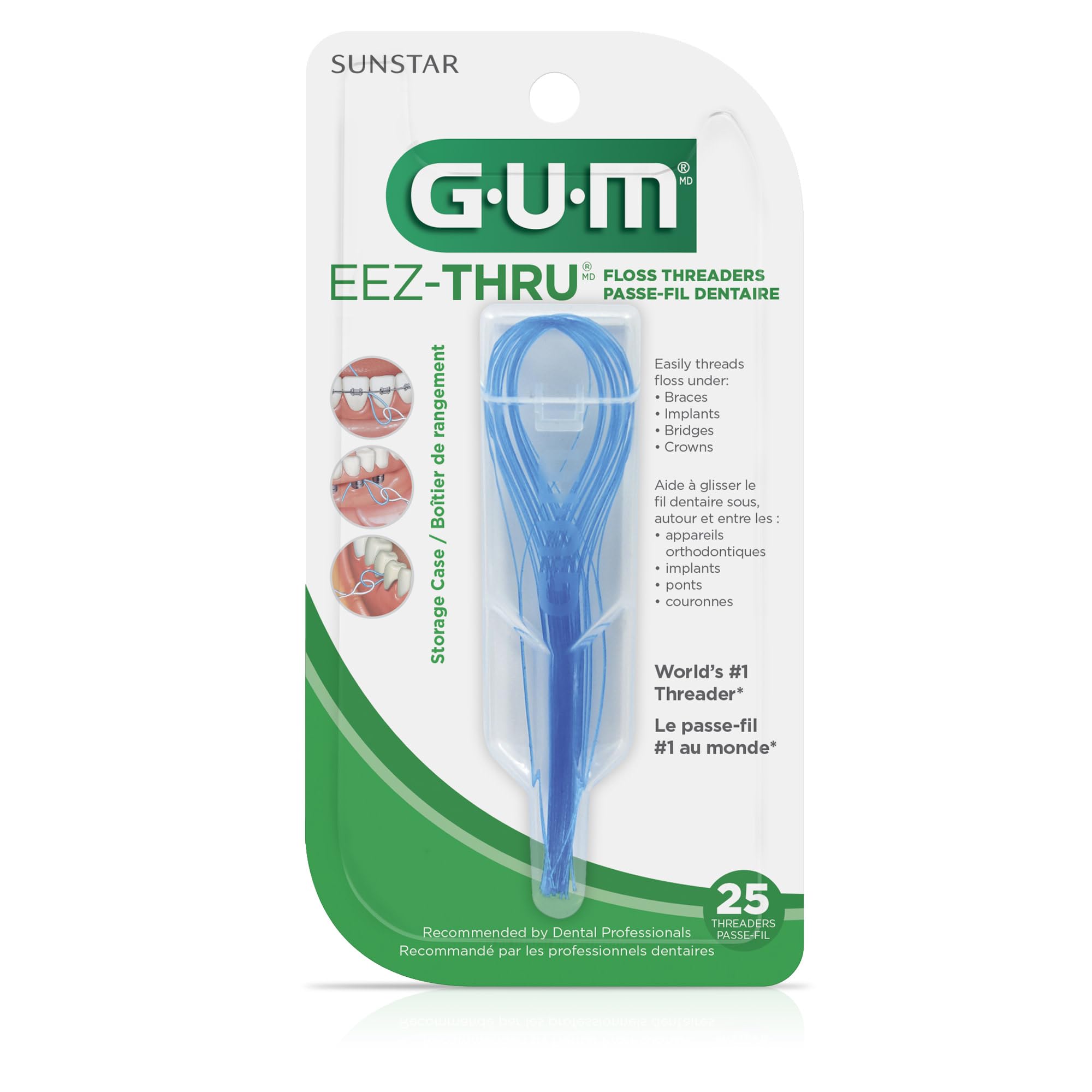 Foto 5 pulgar | Hilos Dentales Floss Threaders Gum Eez-thru, 25 Unidades (paquete De 6) - Venta Internacional.