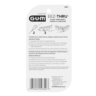Foto 5 | Hilos Dentales Floss Threaders Gum Eez-thru, 25 Unidades (paquete De 6) - Venta Internacional.