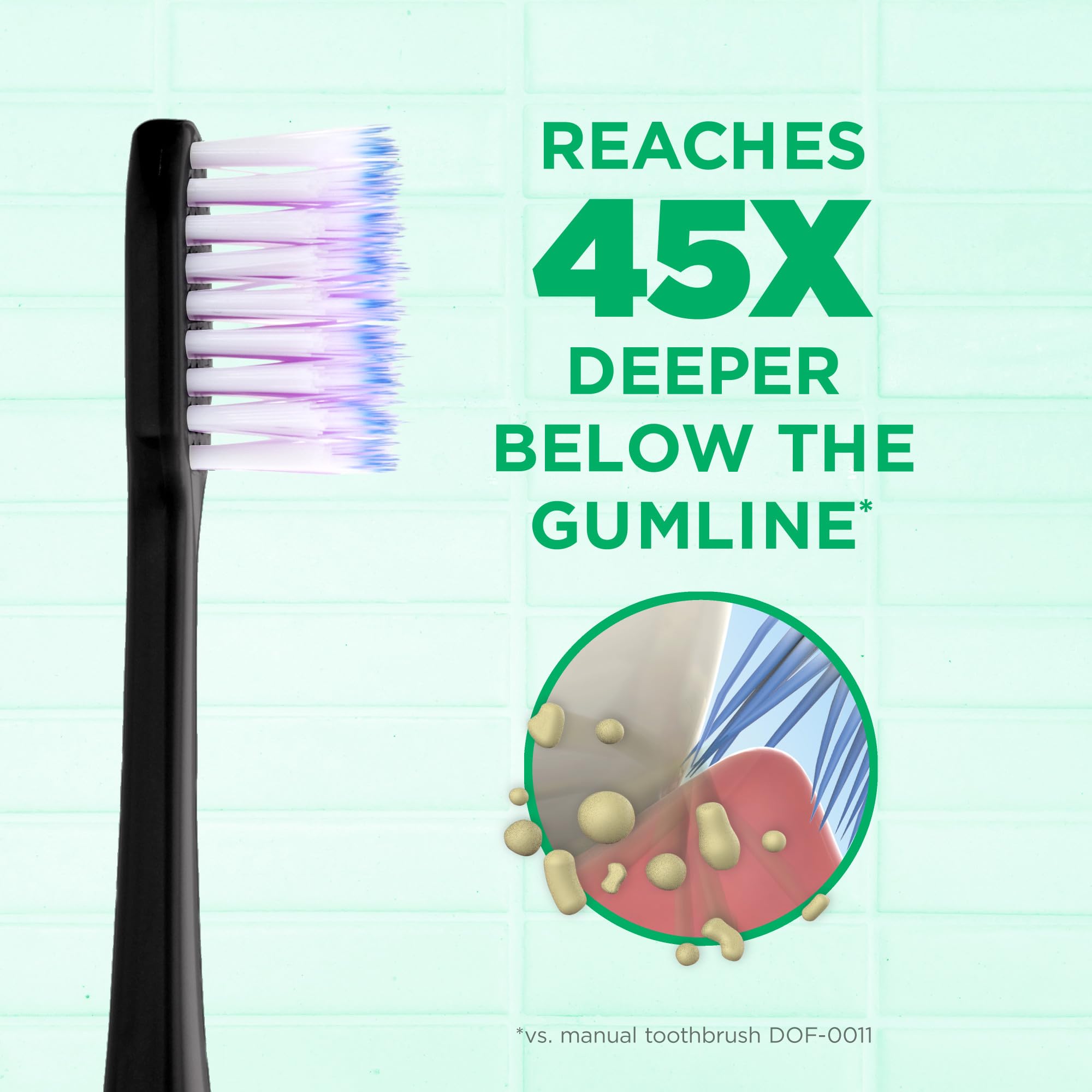 Foto 3 | Cepillo De Dientes Gum Sonic Powered, Cerdas Cónicas, Paquete Negro - Venta Internacional.