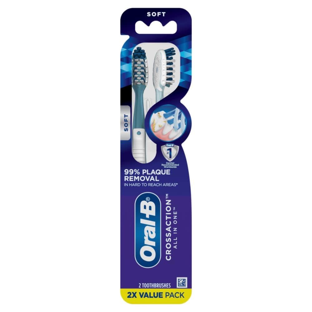 Foto 2 pulgar | Cepillo De Dientes Oral-b Crossaction All In One Soft, 2 Unidades - Venta Internacional.