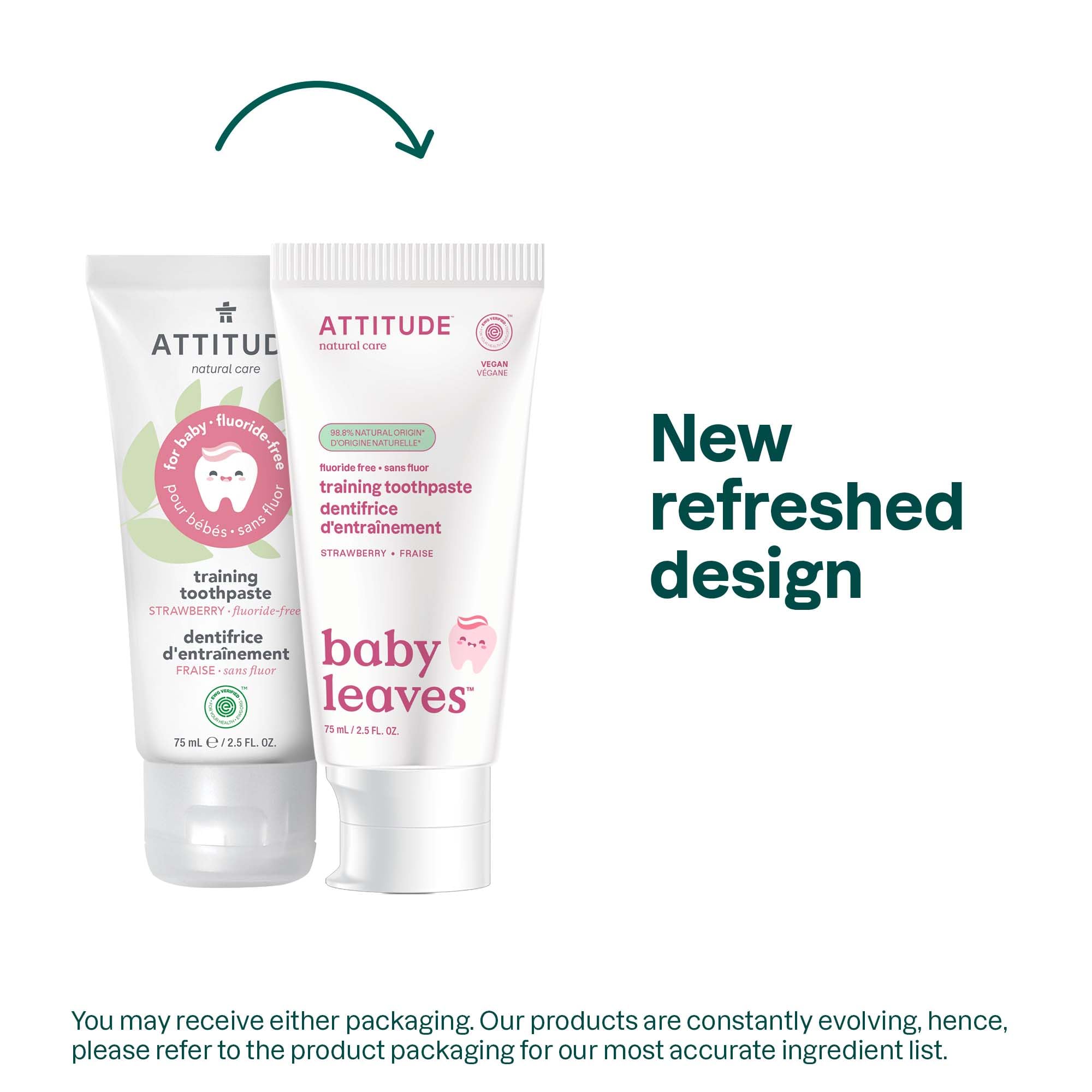 Foto 3 pulgar | Pasta De Dientes Attitude Baby And Child Training Fresa 75 Ml - Venta Internacional.