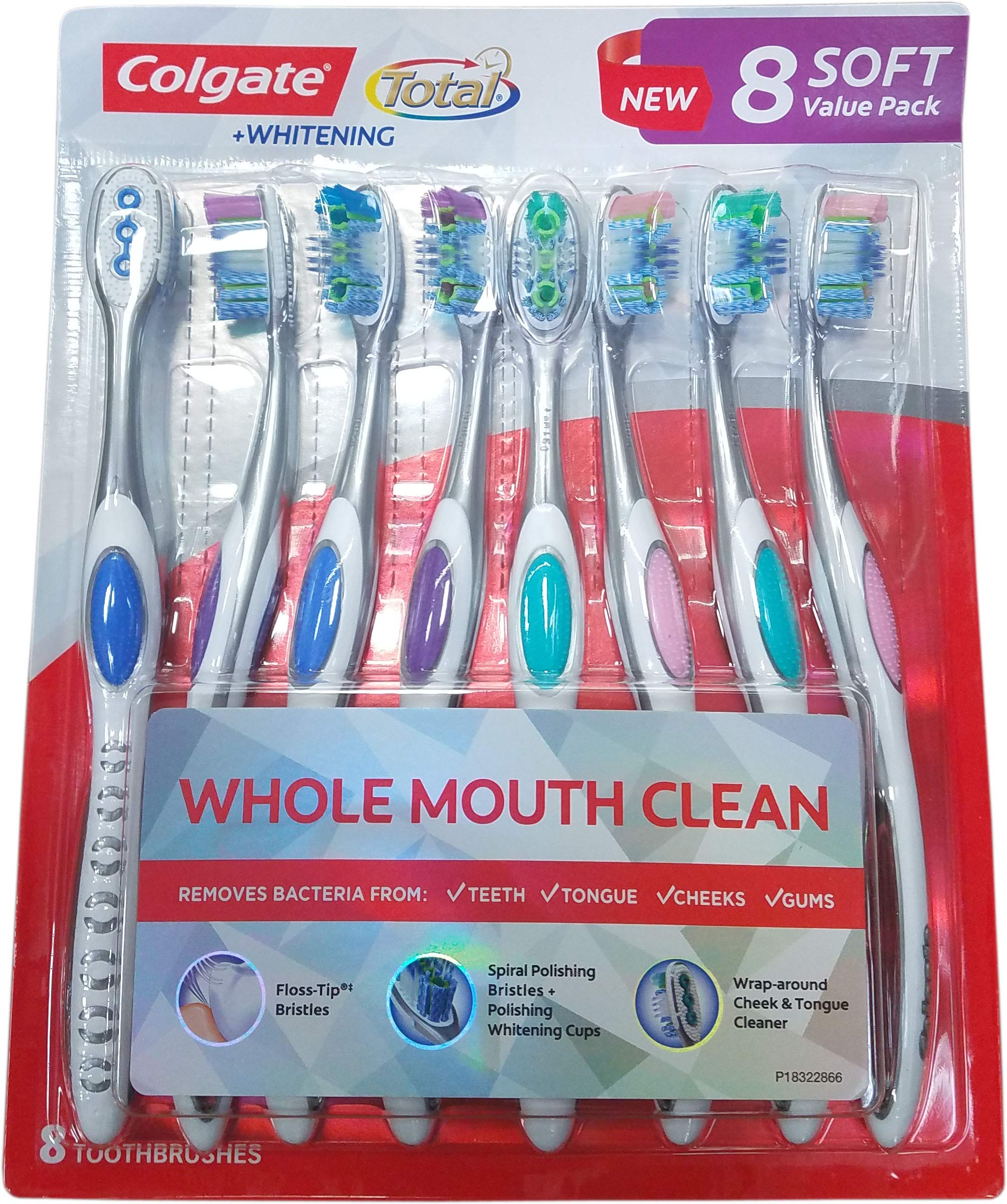 Cepillo De Dientes Colgate Total Manual 8 Soft Full Head (paquete De 8) - Venta Internacional.
