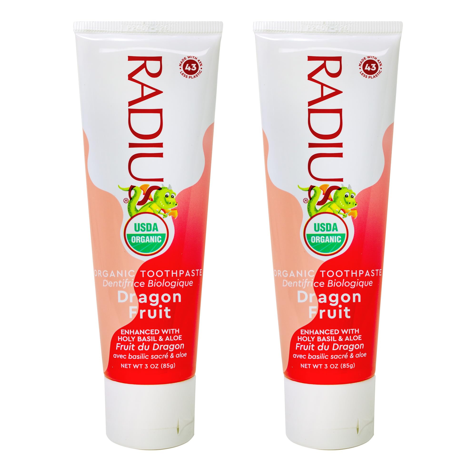Foto 3 pulgar | Pasta De Dientes Radius Usda Organic Kids Dragon Fruit  90 Ml  Paquete De 2 - Venta Internacional.