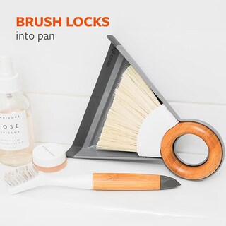 Foto 4 | Mini Kit Compacto De Cepillos Y Recogida De Polvo Para Escoba De Mano De Bambú - Venta Internacional.