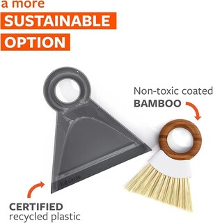 Foto 5 | Mini Kit Compacto De Cepillos Y Recogida De Polvo Para Escoba De Mano De Bambú - Venta Internacional.