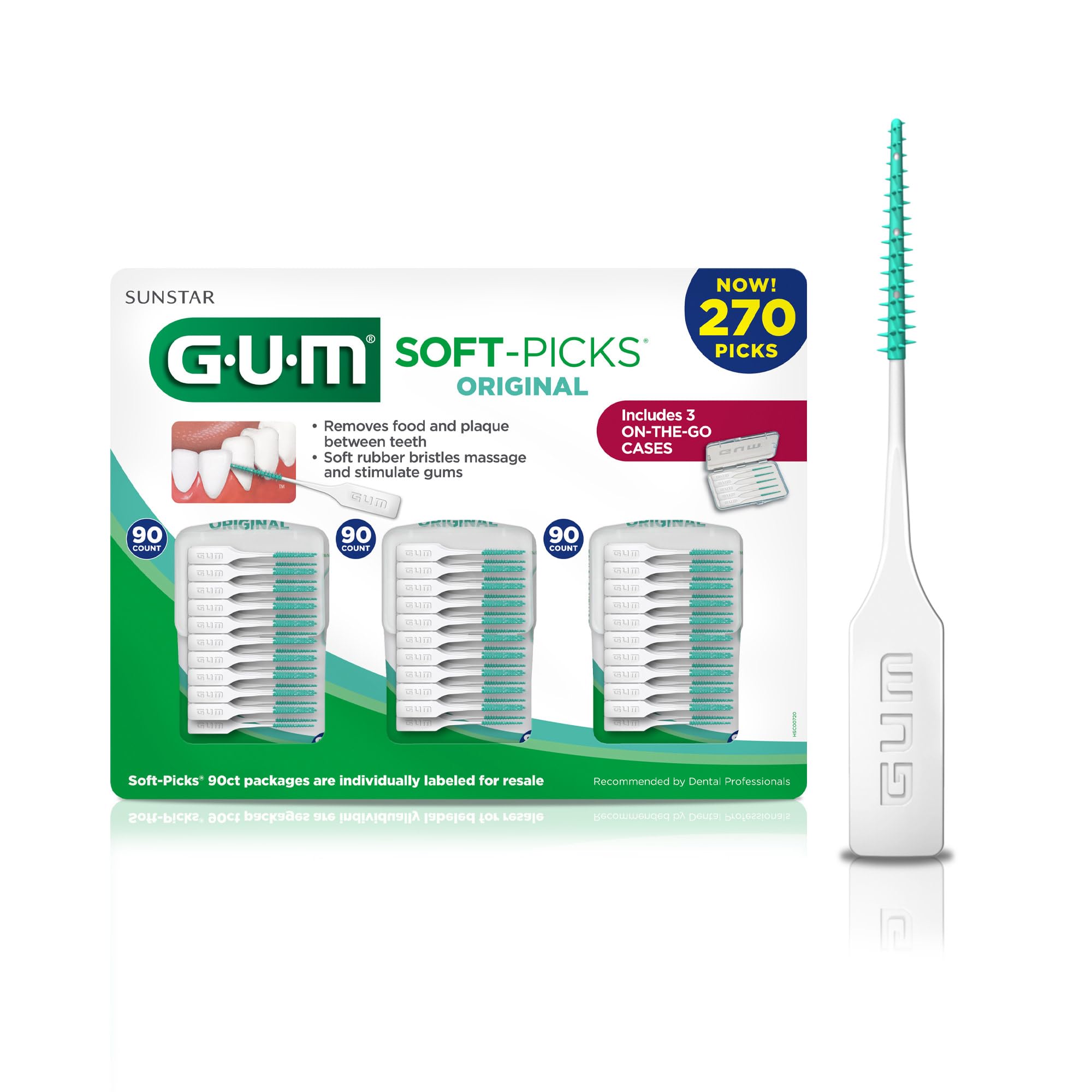 Palillos Dentales Gum Soft-picks Originales De 270 Unidades Con Estuche - Venta Internacional.