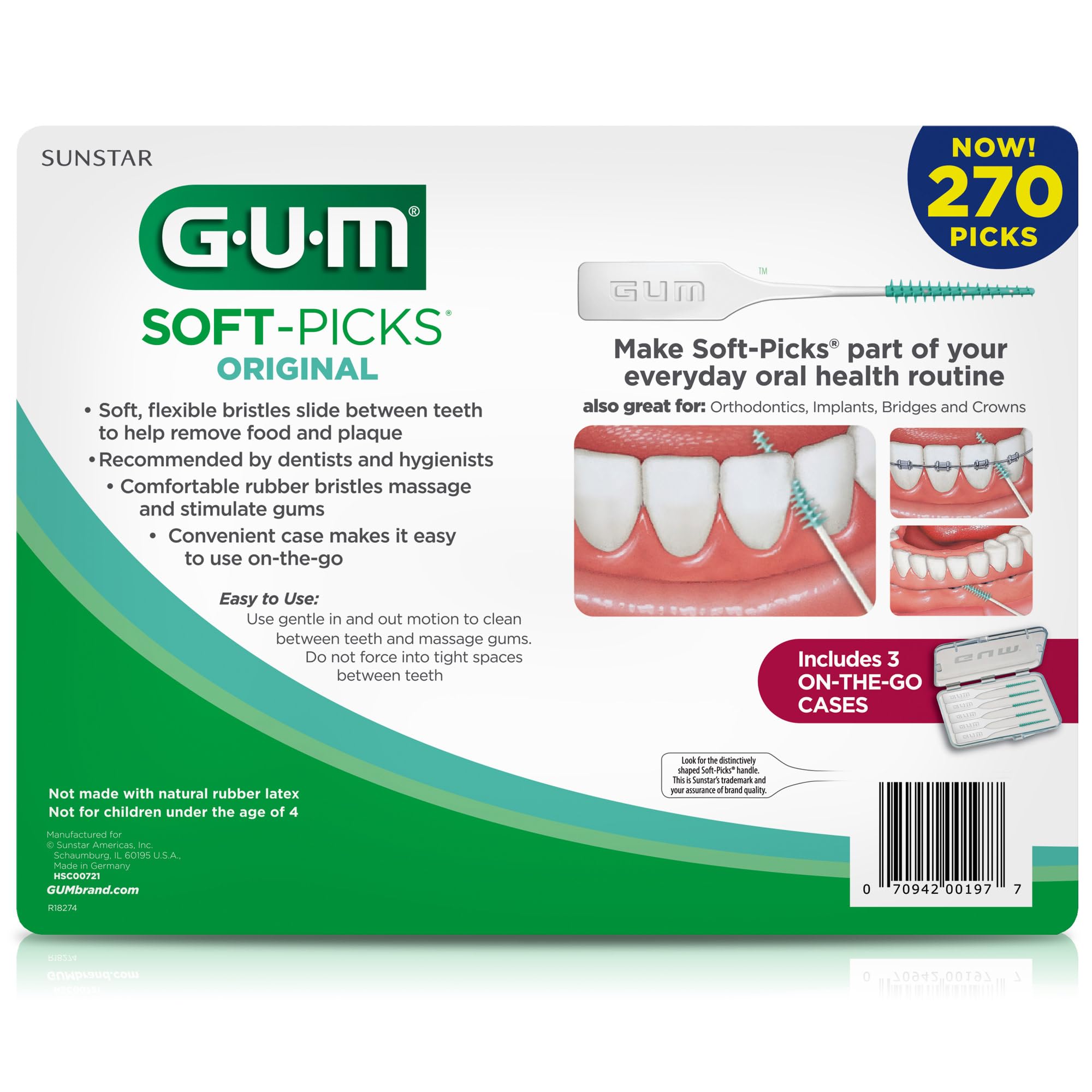Foto 8 pulgar | Palillos Dentales Gum Soft-picks Originales De 270 Unidades Con Estuche - Venta Internacional.