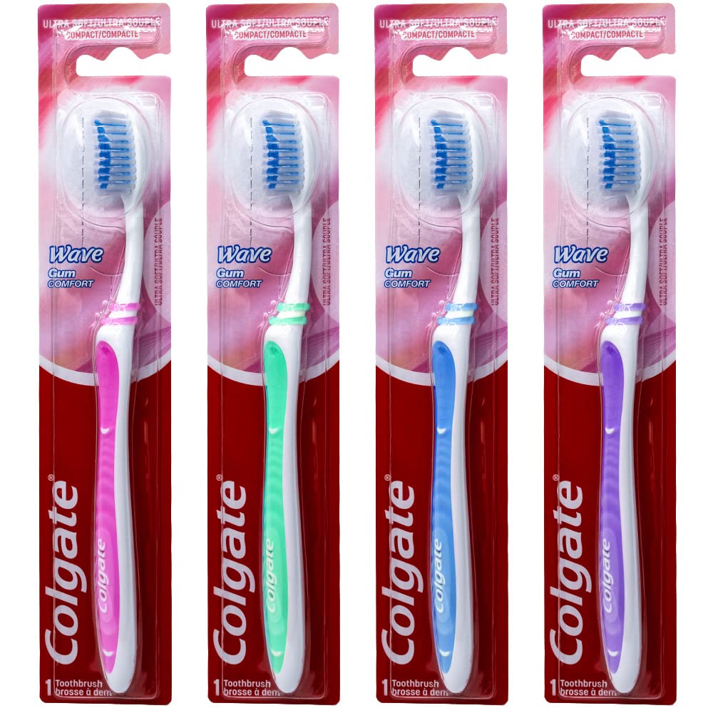 Cepillo De Dientes Colgate Wave Gum Comfort Ultra Soft Compact  Paquete De 4 - Venta Internacional.