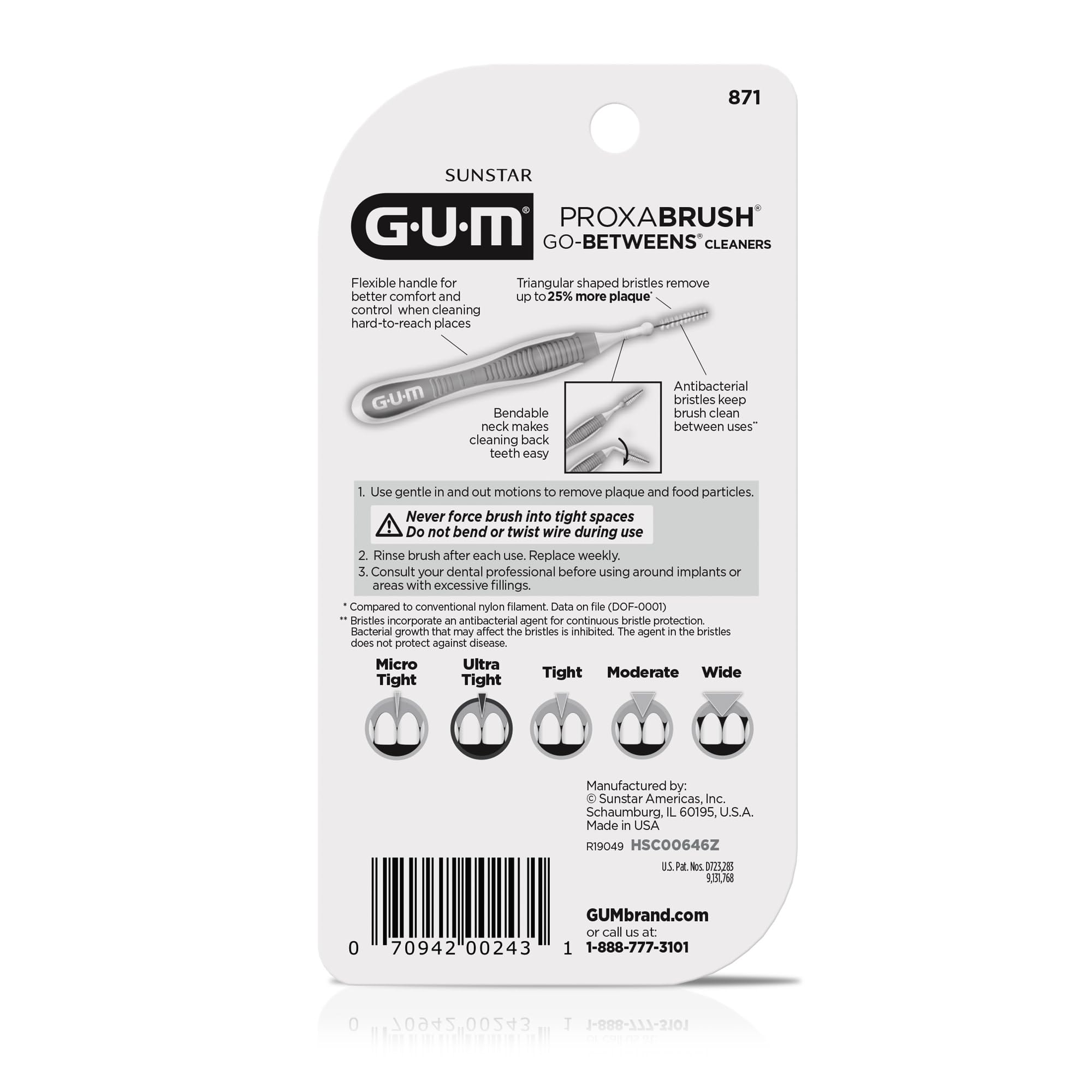 Foto 7 | Cepillos Interdentales Gum Proxabrush Go-betweens Ultra Tight - Venta Internacional.