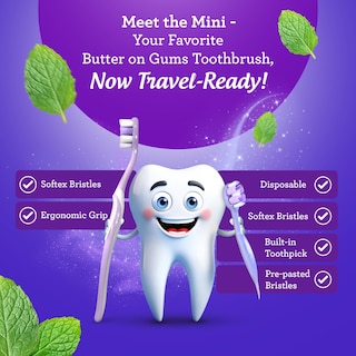 Foto 7 | Mini Cepillo de Dientes Desechable de Viaje Gurunanda 70 Unidades - Venta Internacional
