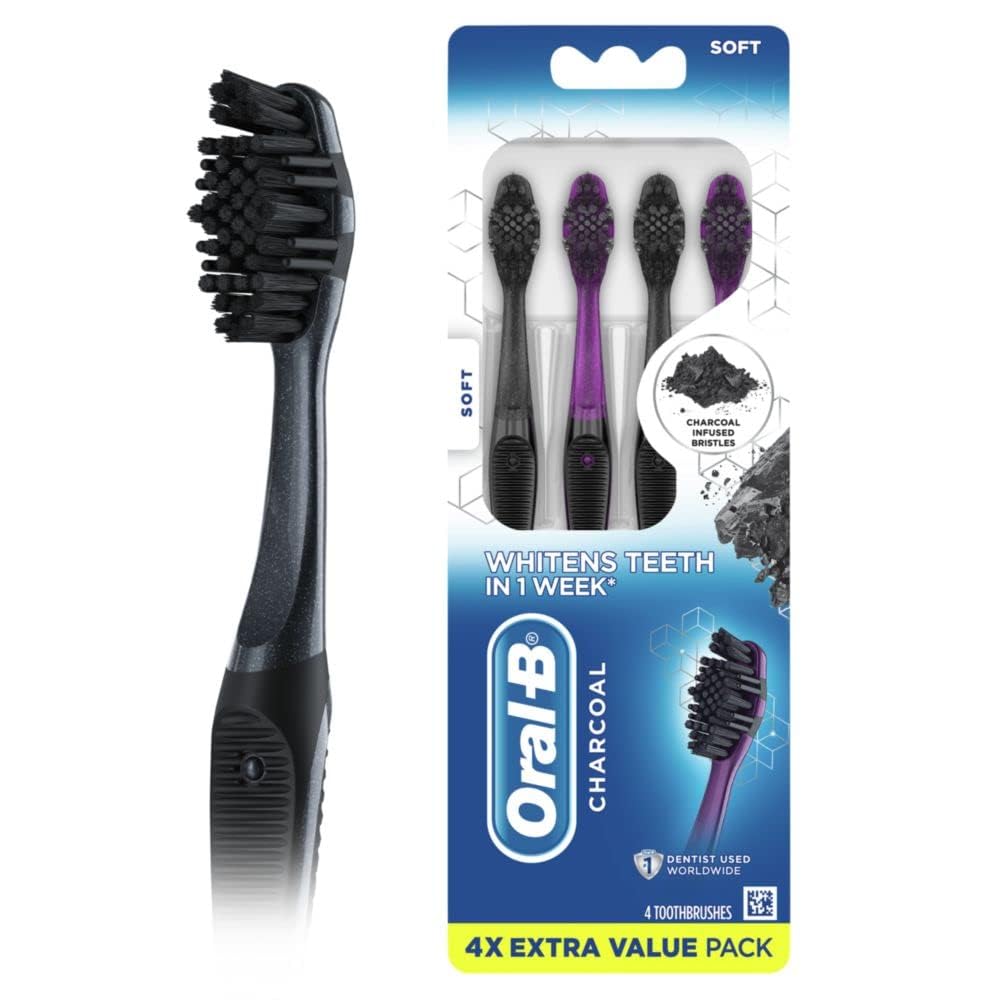 Foto 2 pulgar | Cepillo de Dientes Oral-b Charcoal Soft 4 Piezas - Venta Internacional