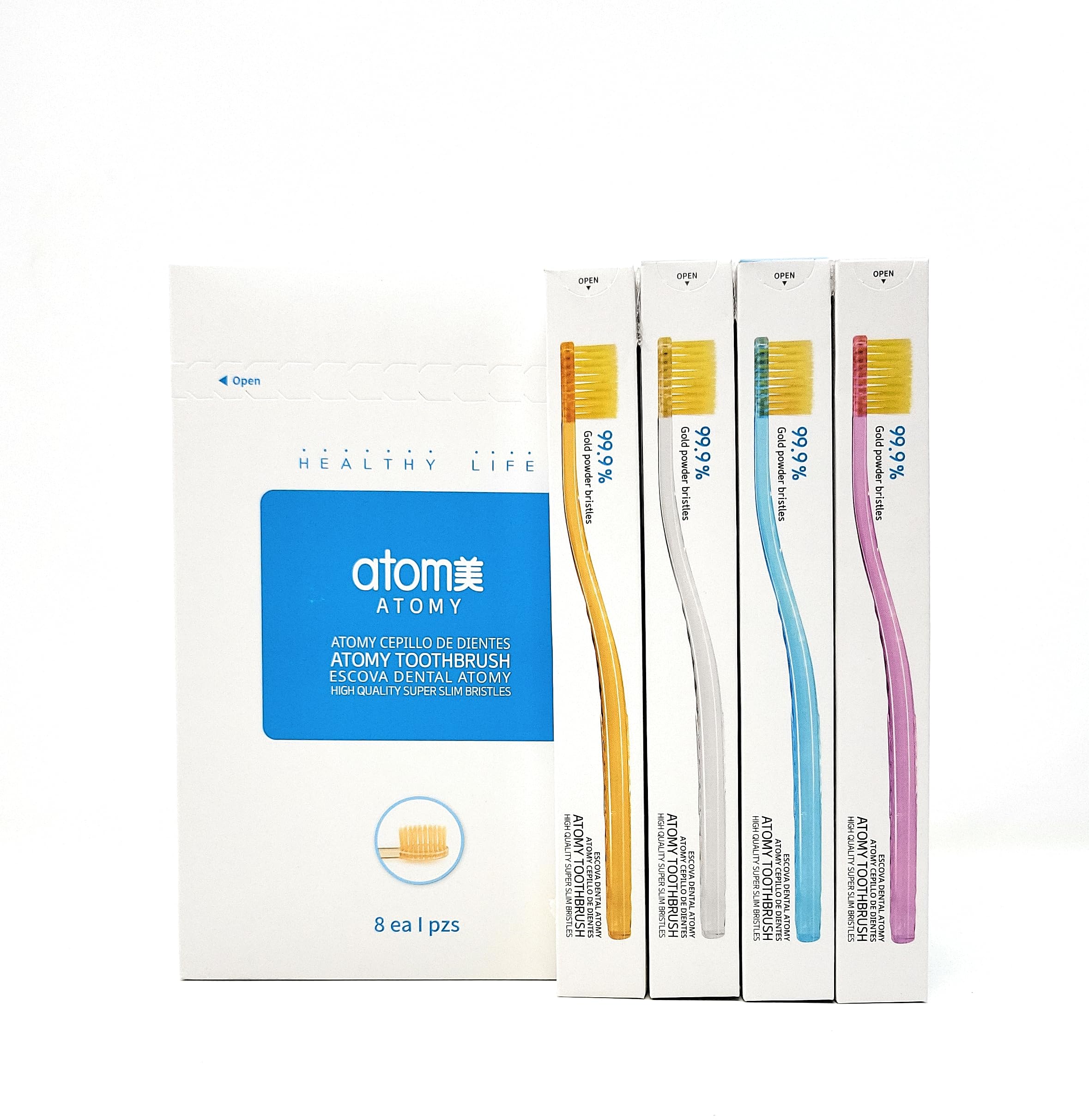 Foto 1 | Juego De Cepillos De Dientes Atomy Atom Beauty Atom 0 02 Mm  Tamaño Delgado  8 Unidades - Venta Internacional.