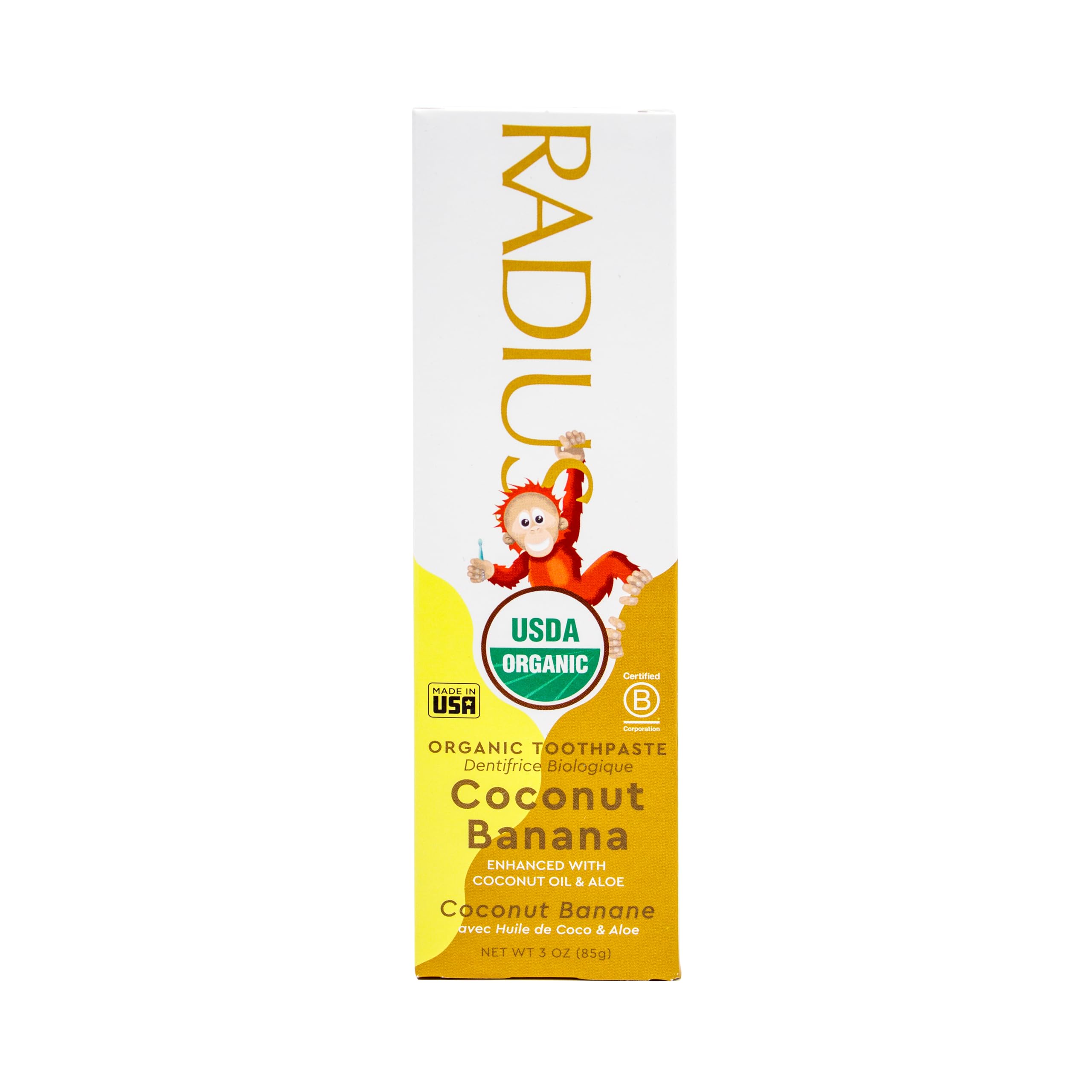 Foto 1 | Pasta De Dientes Radius Usda Kids Organic Coconut Banana 90ml - Venta Internacional.