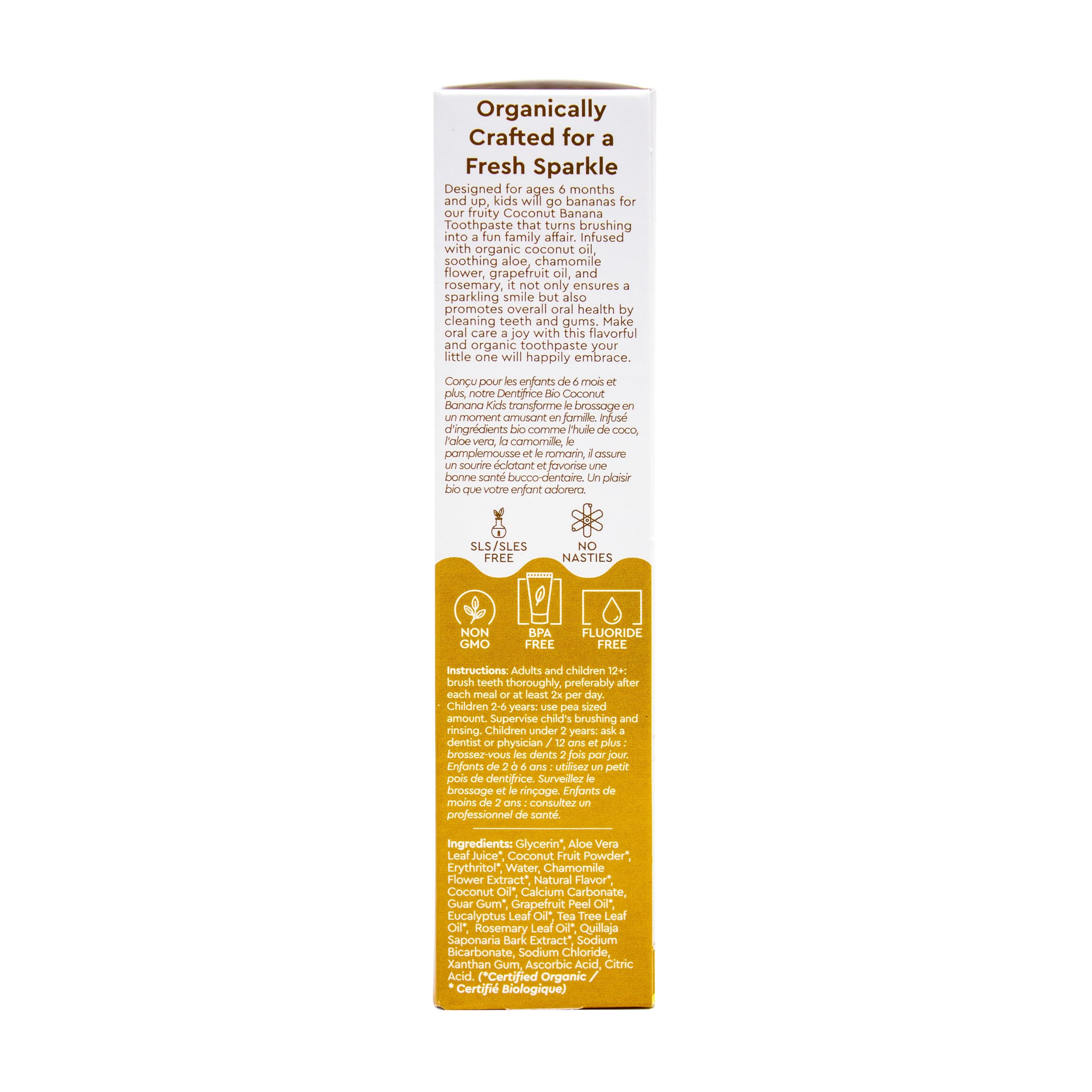 Foto 4 | Pasta De Dientes Radius Usda Kids Organic Coconut Banana 90ml - Venta Internacional.