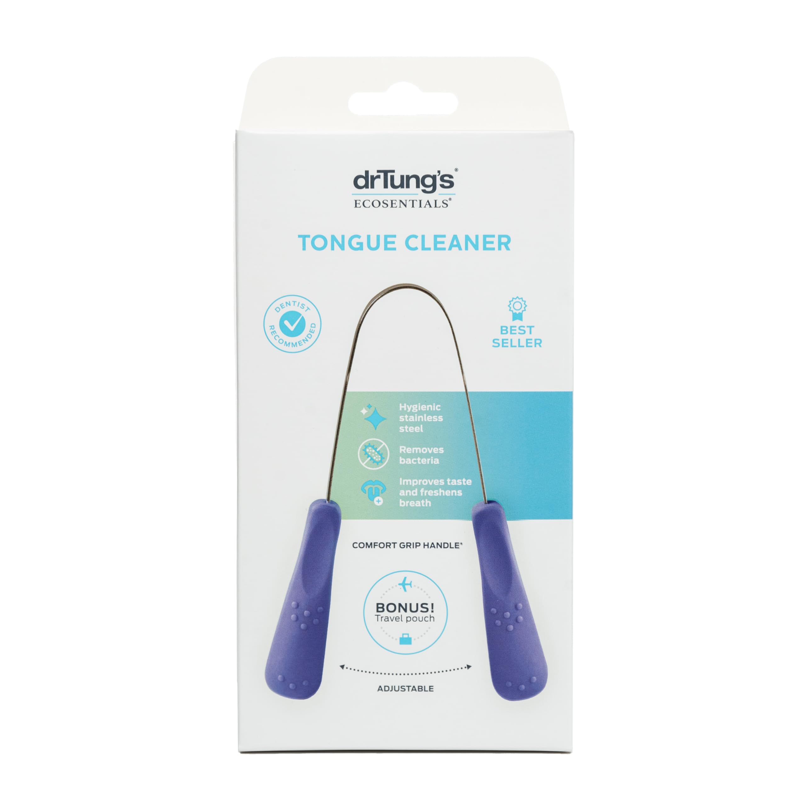 Foto 7 pulgar | Rascador Lingual De Acero Inoxidable Drtung Con Mango De Agarre Cómodo - Venta Internacional.