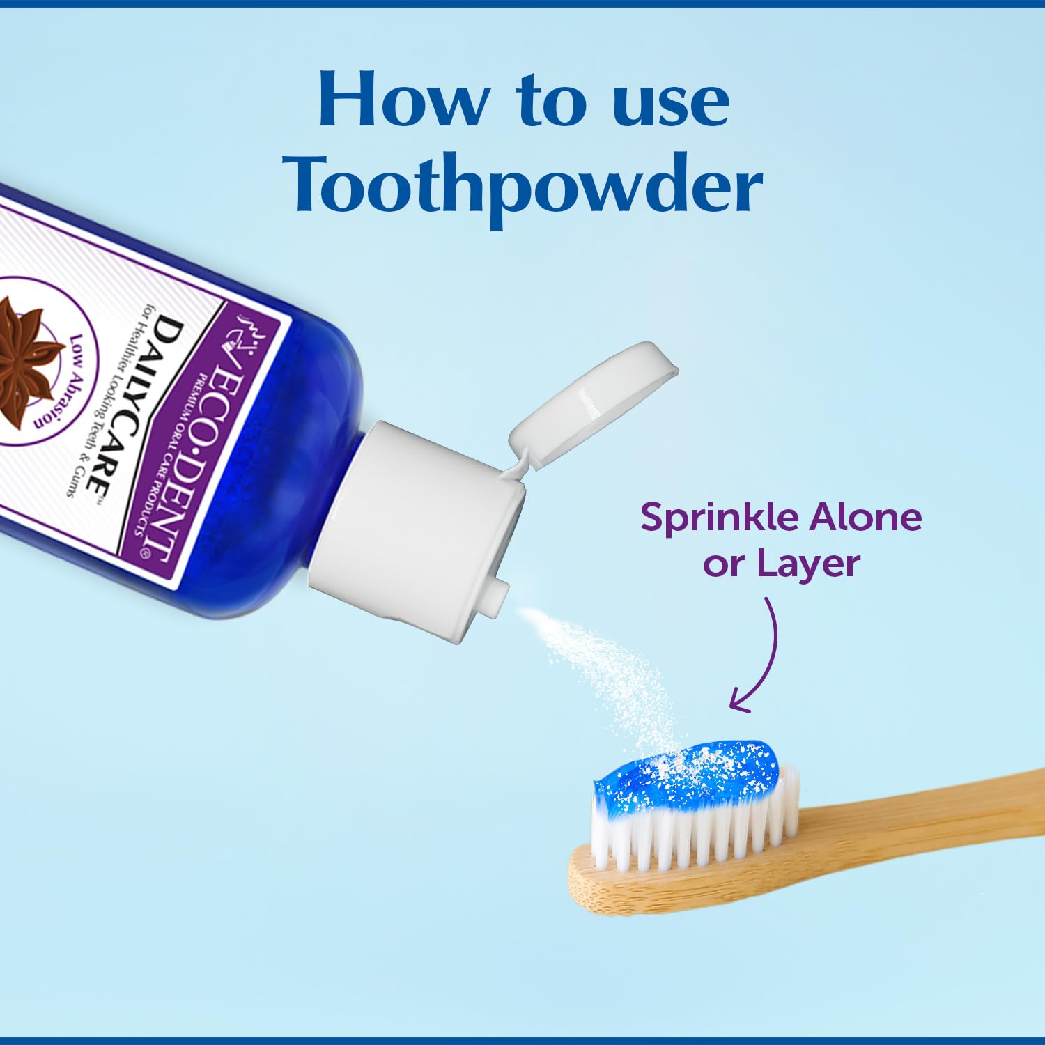 Foto 5 pulgar | Polvo De Dientes Eco-dent Dailycare Con Bicarbonato De Sodio Y Anís  60 Ml - Venta Internacional.