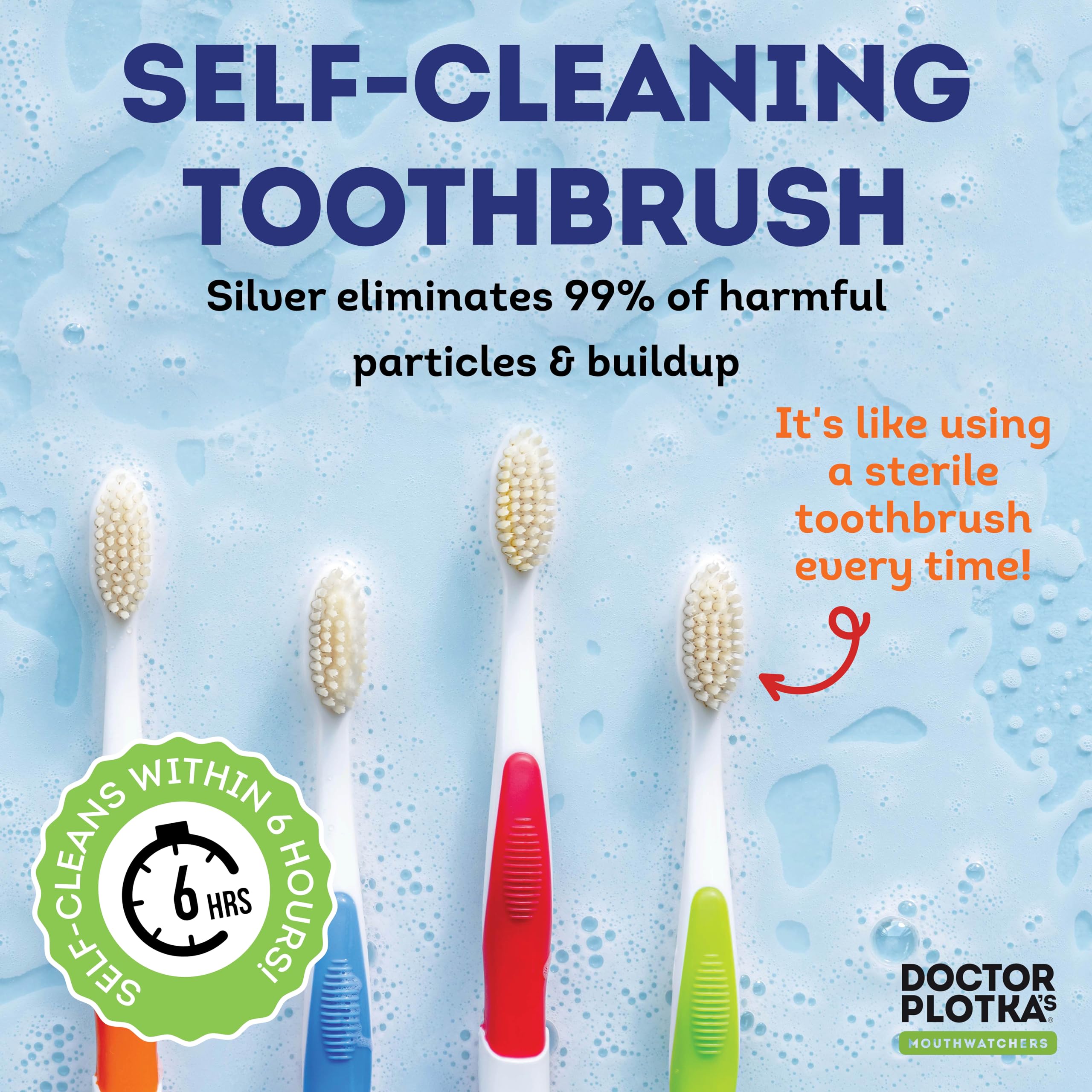 Foto 4 | Cepillo De Dientes Mouthwatchers Ultra Clean Soft Flossing Orange - Venta Internacional.