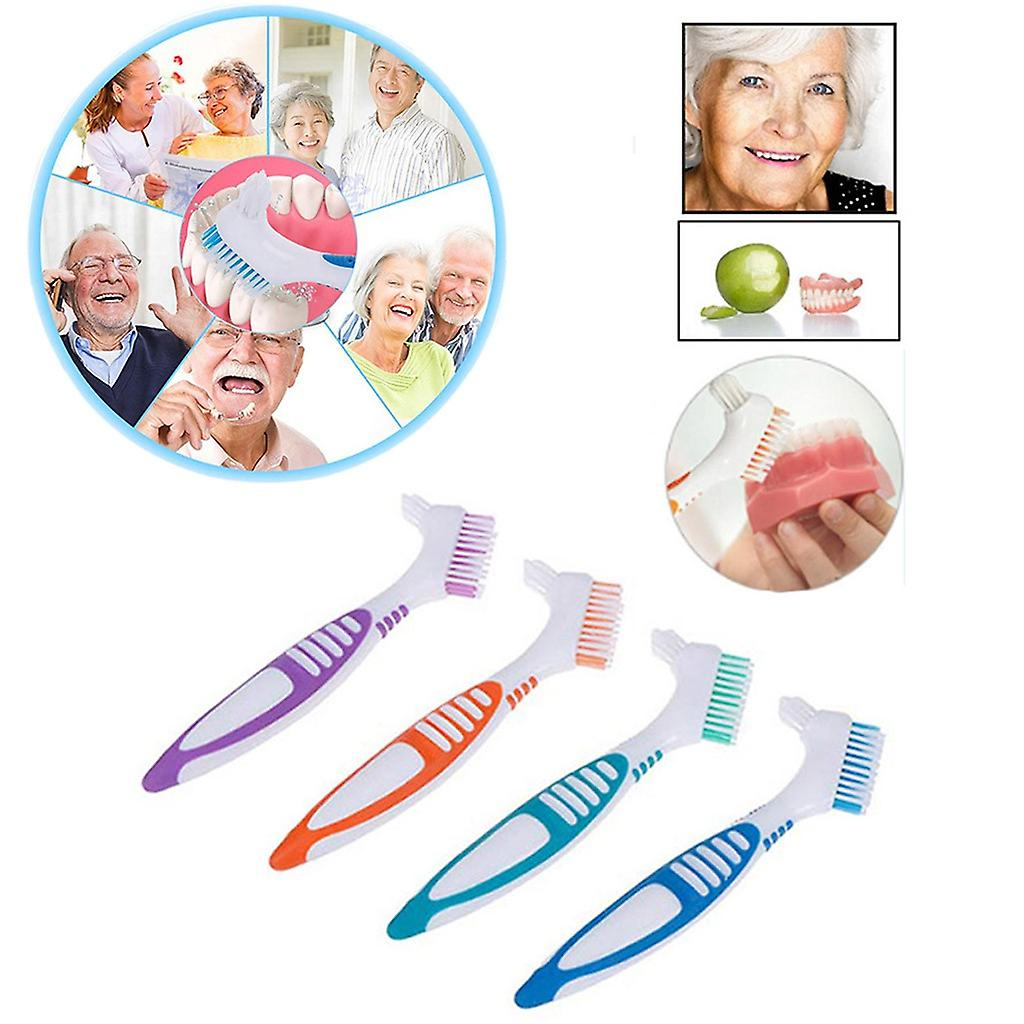 Foto 3 pulgar | Cepillo De Dientes Para Dentaduras Postizas Huoguo  Mango De Fácil Agarre  Doble Cara - Venta Internacional.