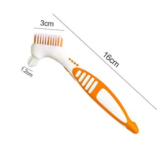 Foto 3 | Cepillo De Dientes Para Dentaduras Postizas Huoguo Mango De Fácil Agarre Doble Cara - Venta Internacional.