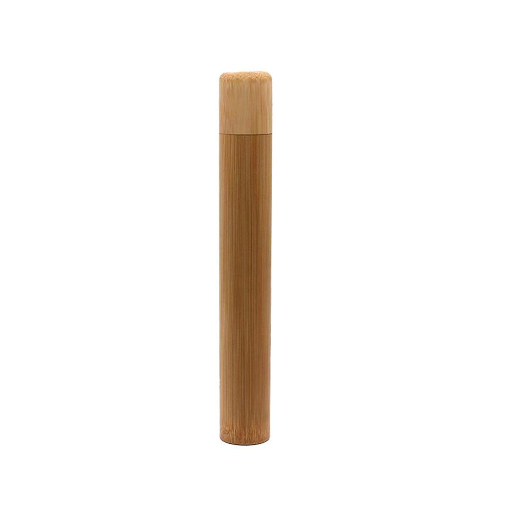 Funda De Cepillo De Dientes  Tubo Portátil De Bambú Natural Para Viajes - Venta Internacional.