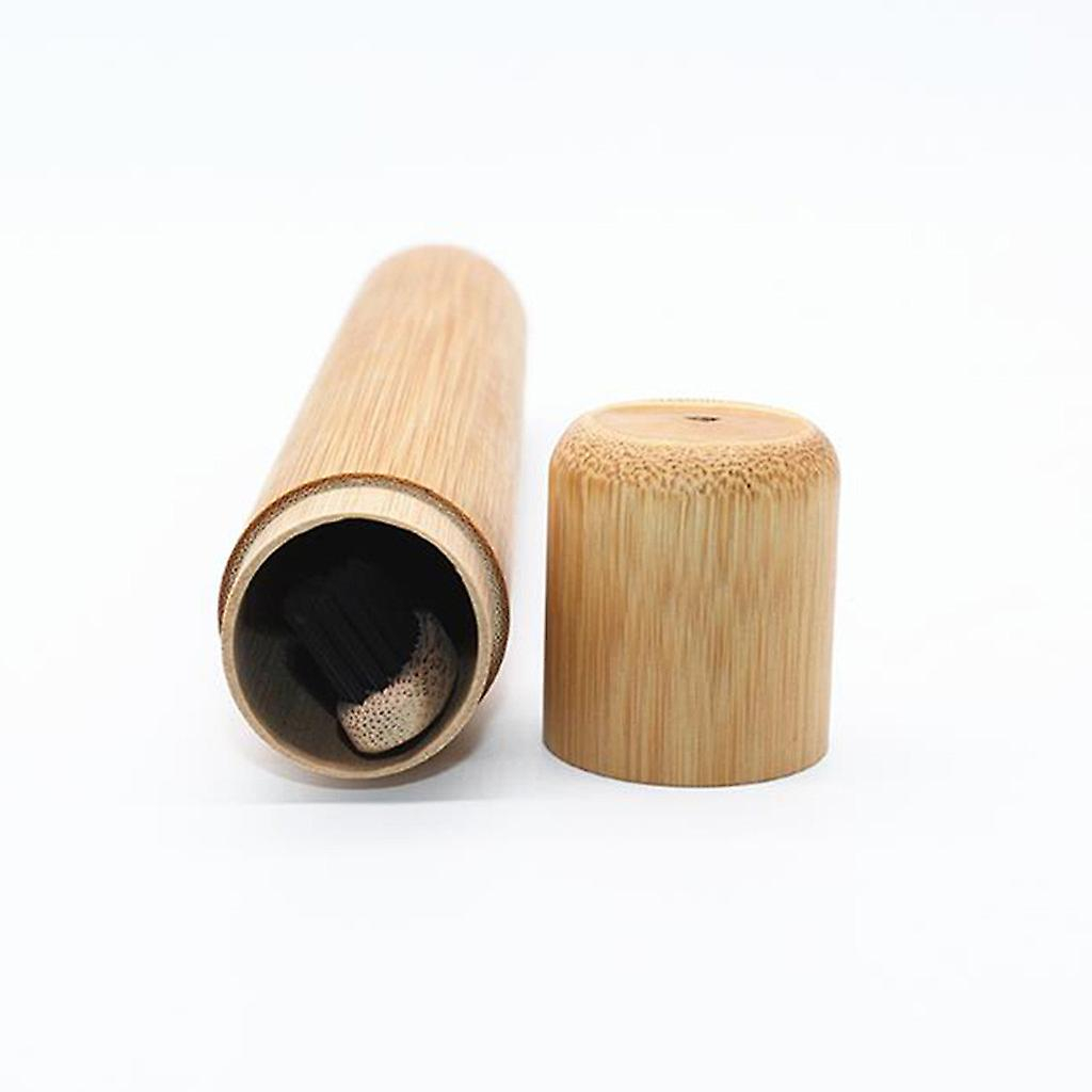 Foto 4 pulgar | Funda De Cepillo De Dientes  Tubo Portátil De Bambú Natural Para Viajes - Venta Internacional.