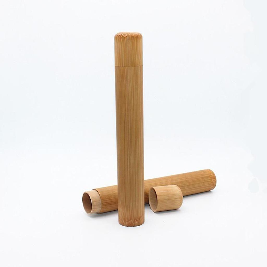 Foto 6 pulgar | Funda De Cepillo De Dientes  Tubo Portátil De Bambú Natural Para Viajes - Venta Internacional.