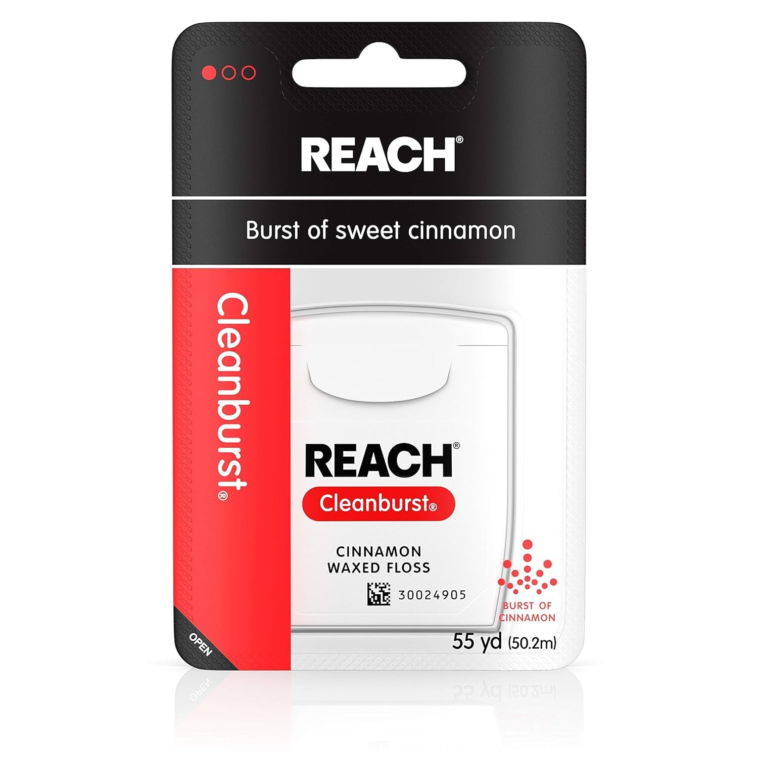 Hilo Dental Reach Cleanburst  Canela Encerada  50 M (paquete De 12) - Venta Internacional.