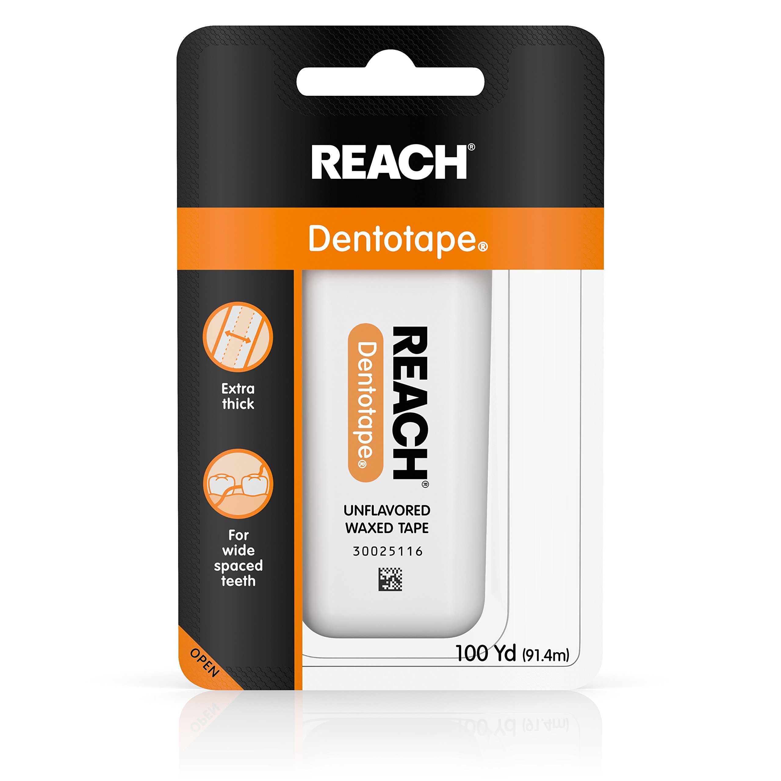 Hilo Dental Reach Dentotape Encerado  100 M  Sin Sabor (paquete De 5) - Venta Internacional.