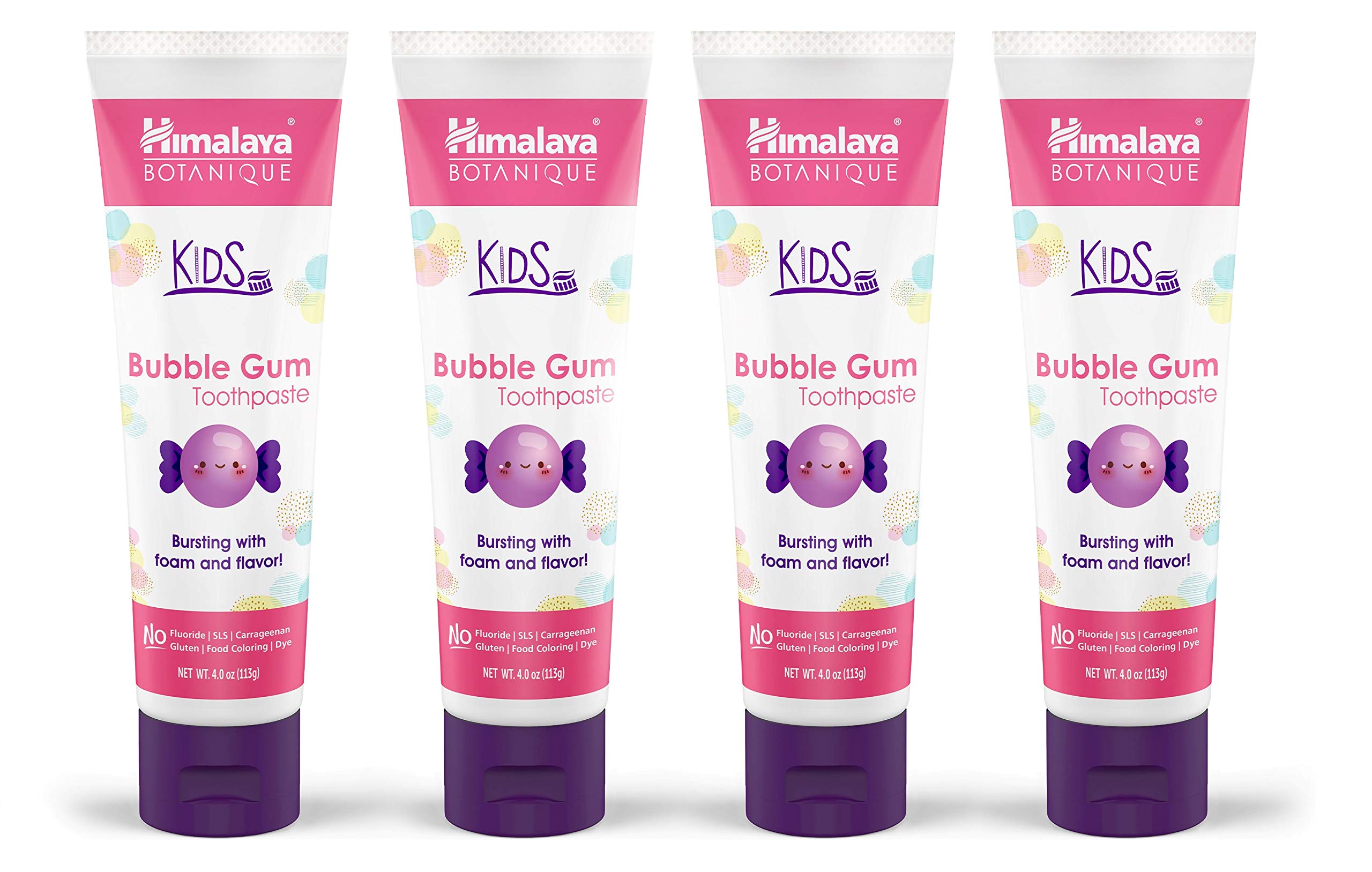 Pasta De Dientes Himalaya Botanique Kids Herbal Bubble Gum  120 Ml  Paquete De 4 - Venta Internacional.