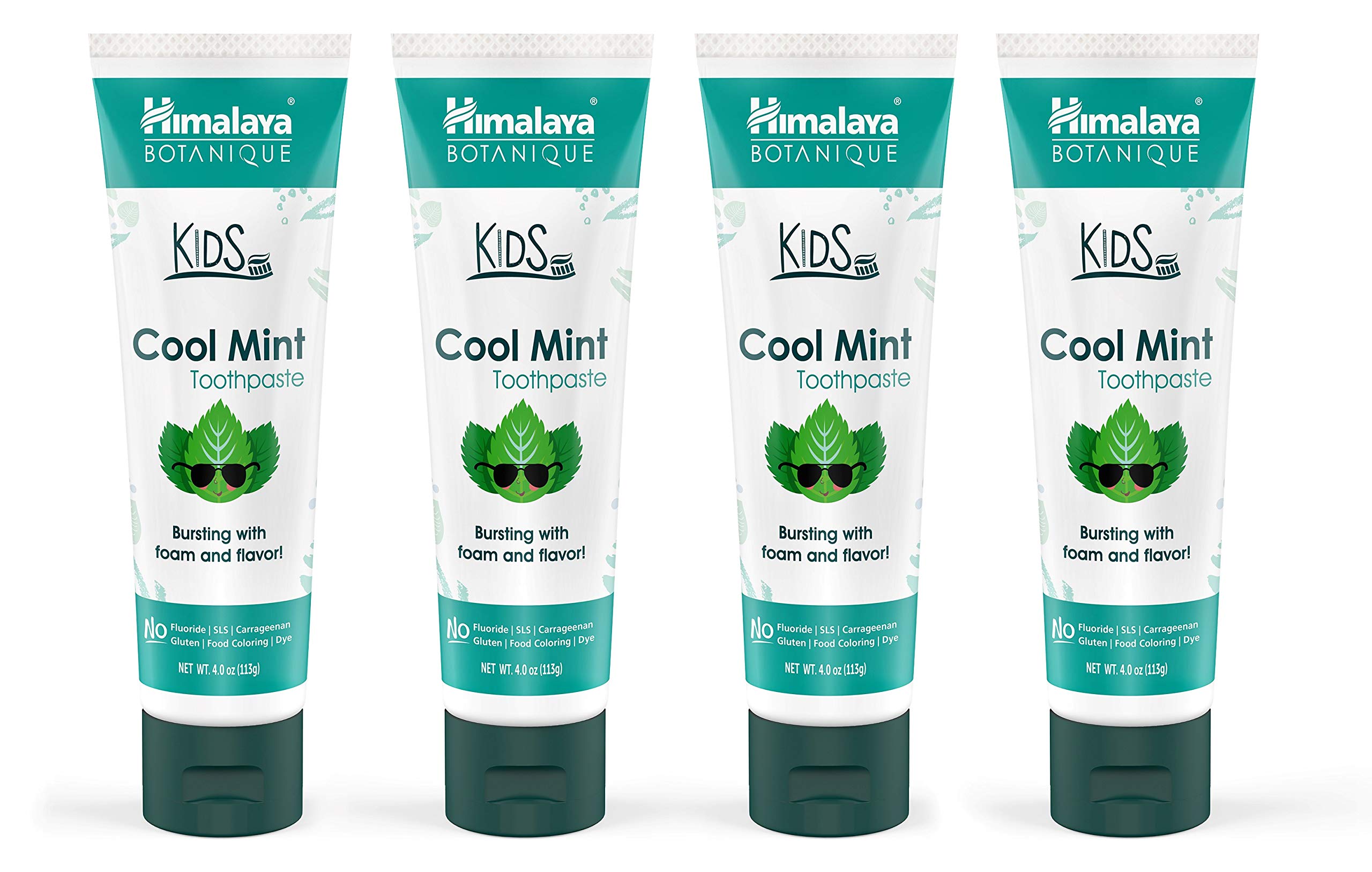 Pasta De Dientes Himalaya Botanique Kids Herbal Cool Mint  120 Ml  Paquete De 4 - Venta Internacional.