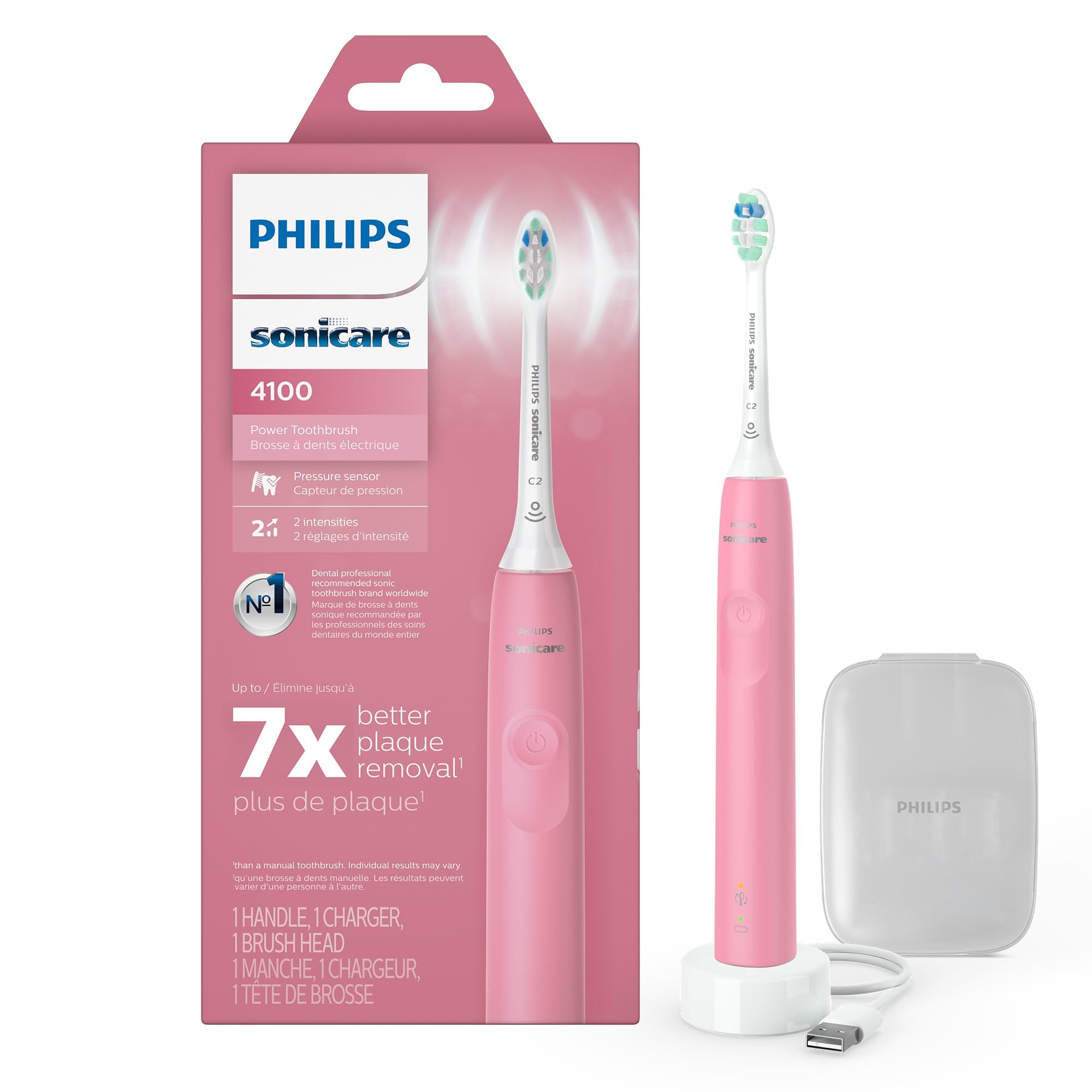 Cepillo De Dientes Eléctrico Philips Sonicare 4100 Deep Pink - Venta Internacional.