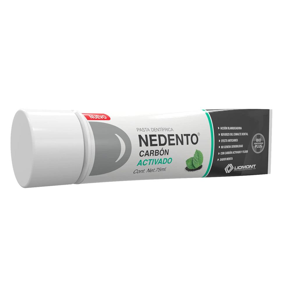 Foto 4 pulgar | Pasta Dental Nedento Carbón Activado 75 ML