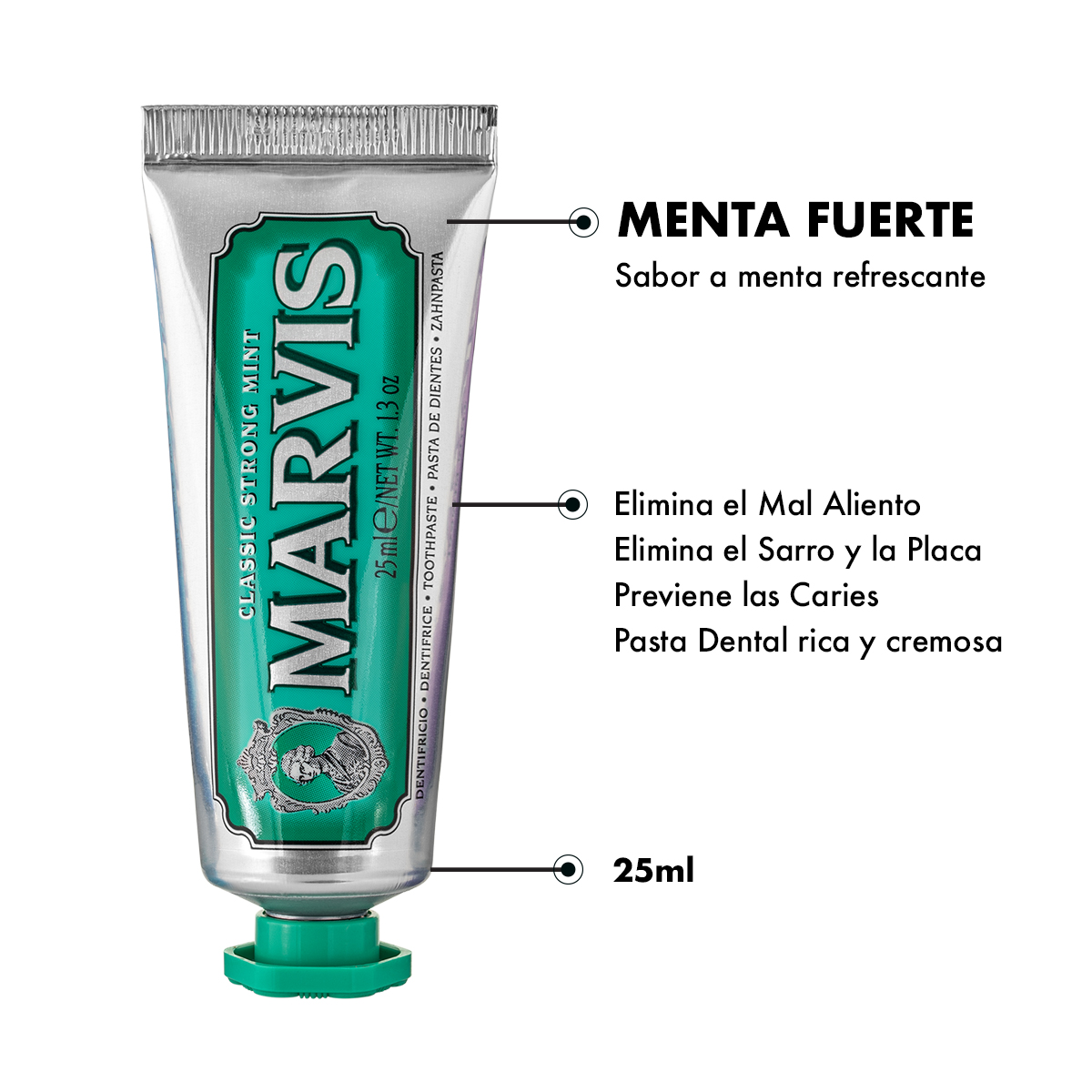 Foto 4 pulgar | Marvis Tripack Pasta De Dientes Menta Fuerte 25 Ml