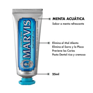 Foto 3 | Marvis Tripack Pasta De Dientes Menta Acuática 25 Ml