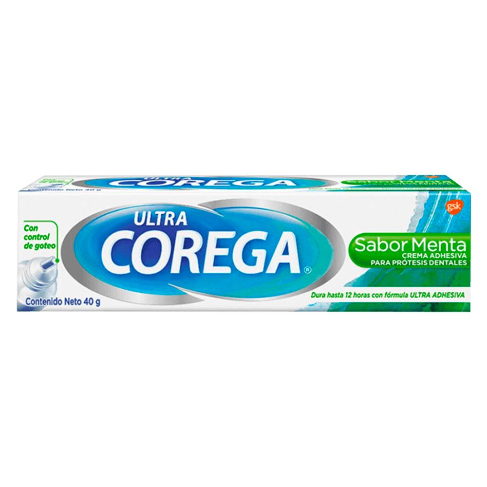 Crema Adhesiva Ultra Corega Para Protésis Sabor Menta 40 Gr