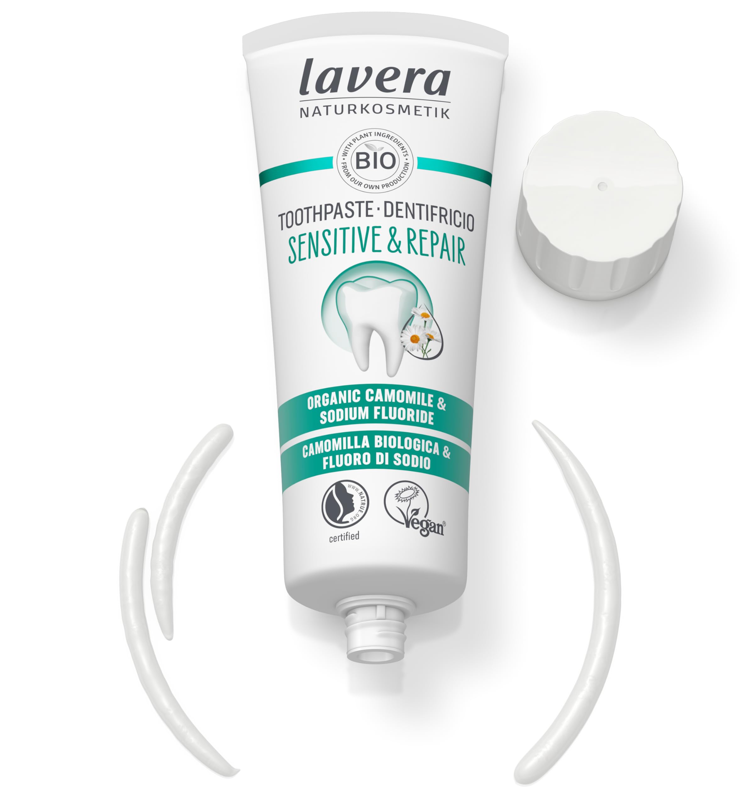 Foto 4 pulgar | Pasta De Dientes Lavera Organic Sensitive & Repair Con Flúor 75 Ml - Venta Internacional.