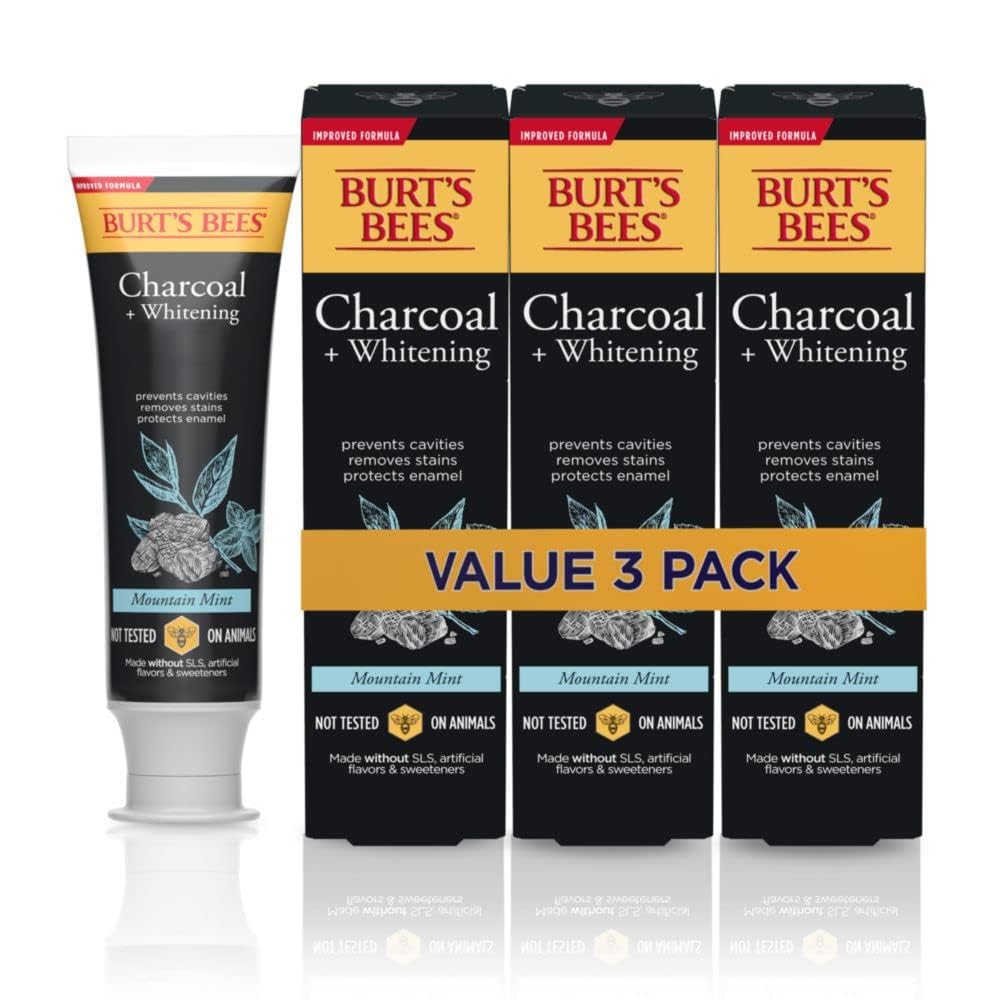 Foto 2 pulgar | Pasta De Dientes Burt's Bees Charcoal Con Flúor Mountain Mint 140 Ml - Venta Internacional.