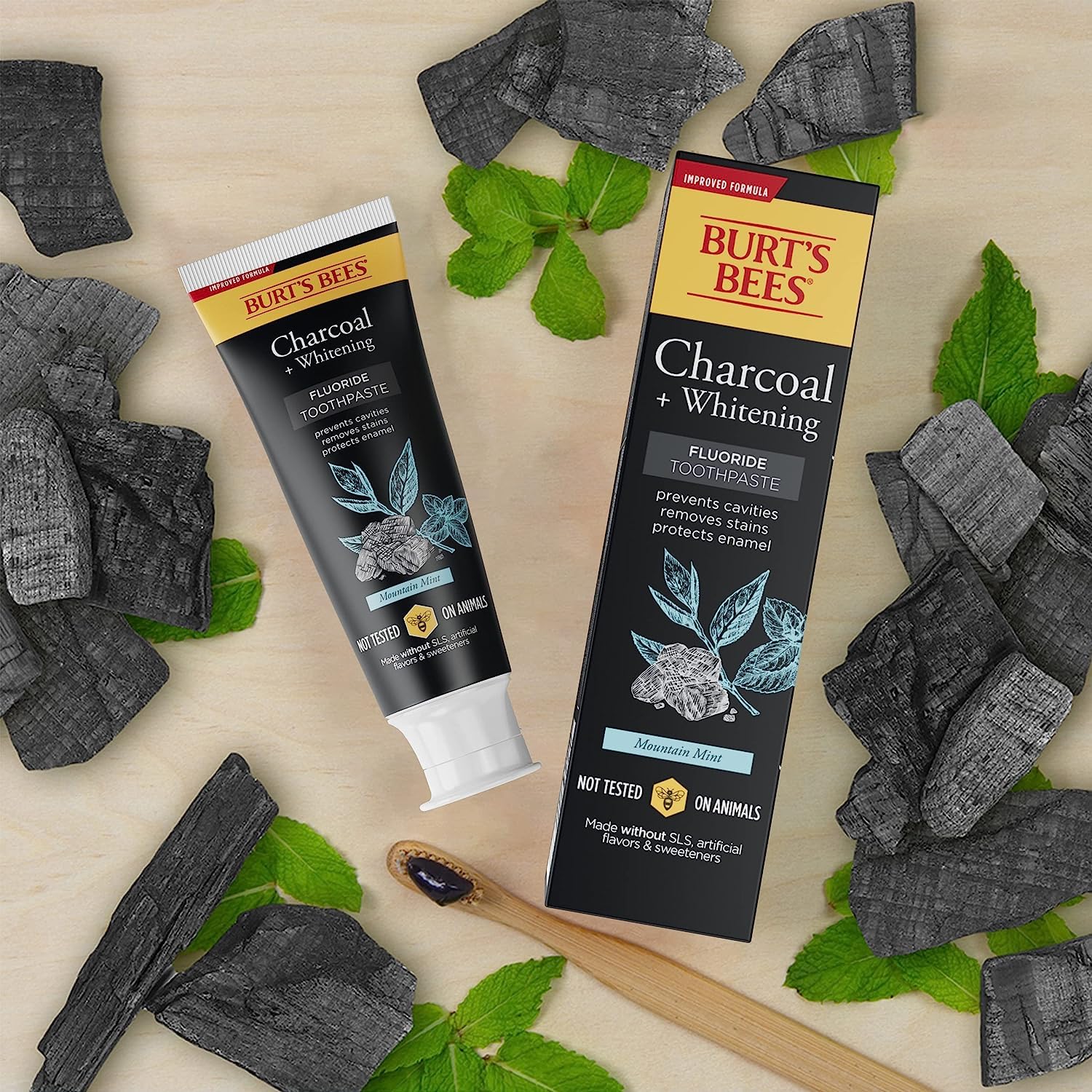 Foto 6 pulgar | Pasta De Dientes Burt's Bees Charcoal Con Flúor Mountain Mint 140 Ml - Venta Internacional.