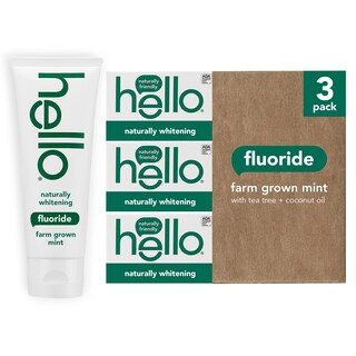 Foto 1 | Pasta De Dientes Hello Naturally Whitening Con Menta 140 Ml X3 - Venta Internacional.