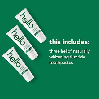 Foto 3 | Pasta De Dientes Hello Naturally Whitening Con Menta 140 Ml X3 - Venta Internacional.