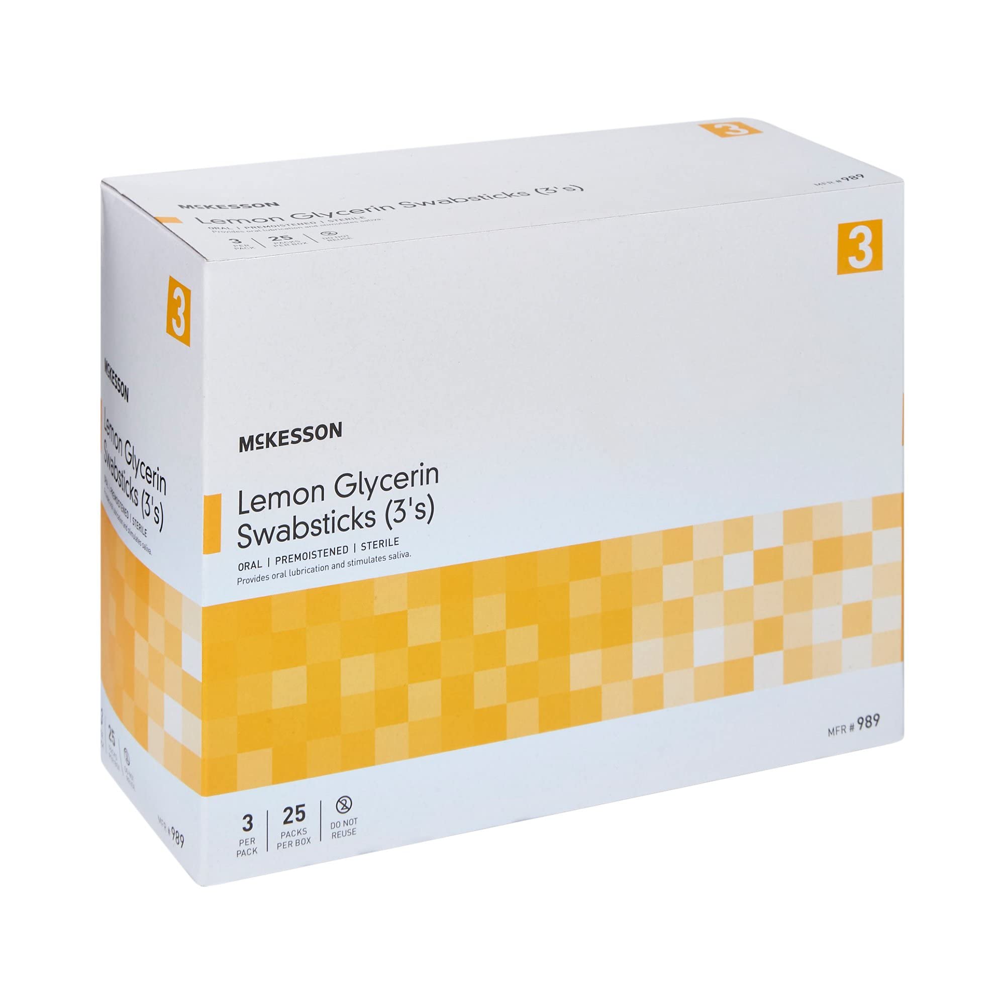 Foto 7 | Hisopo Oral En Bastoncillo Mckesson Con Glicerina De Limón Estéril, 250 Ml, 25 X 10 - Venta Internacional.