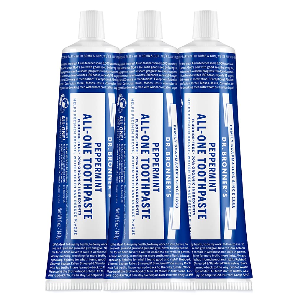 Foto 2 pulgar | Pasta De Dientes Dr. Bronner's All-one Peppermint 150 Ml, Paquete De 3 - Venta Internacional.