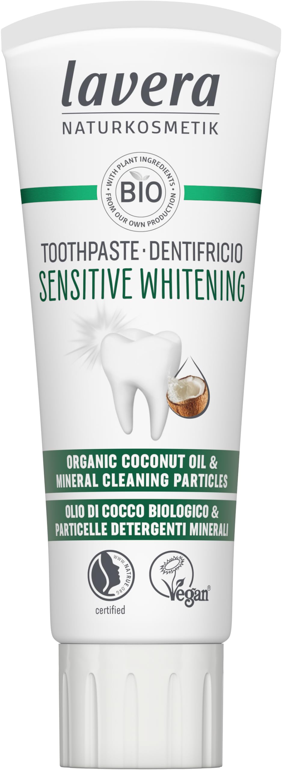 Pasta De Dientes Lavera Organic Sensitive Whitening 75 Ml Con Flúor - Venta Internacional.