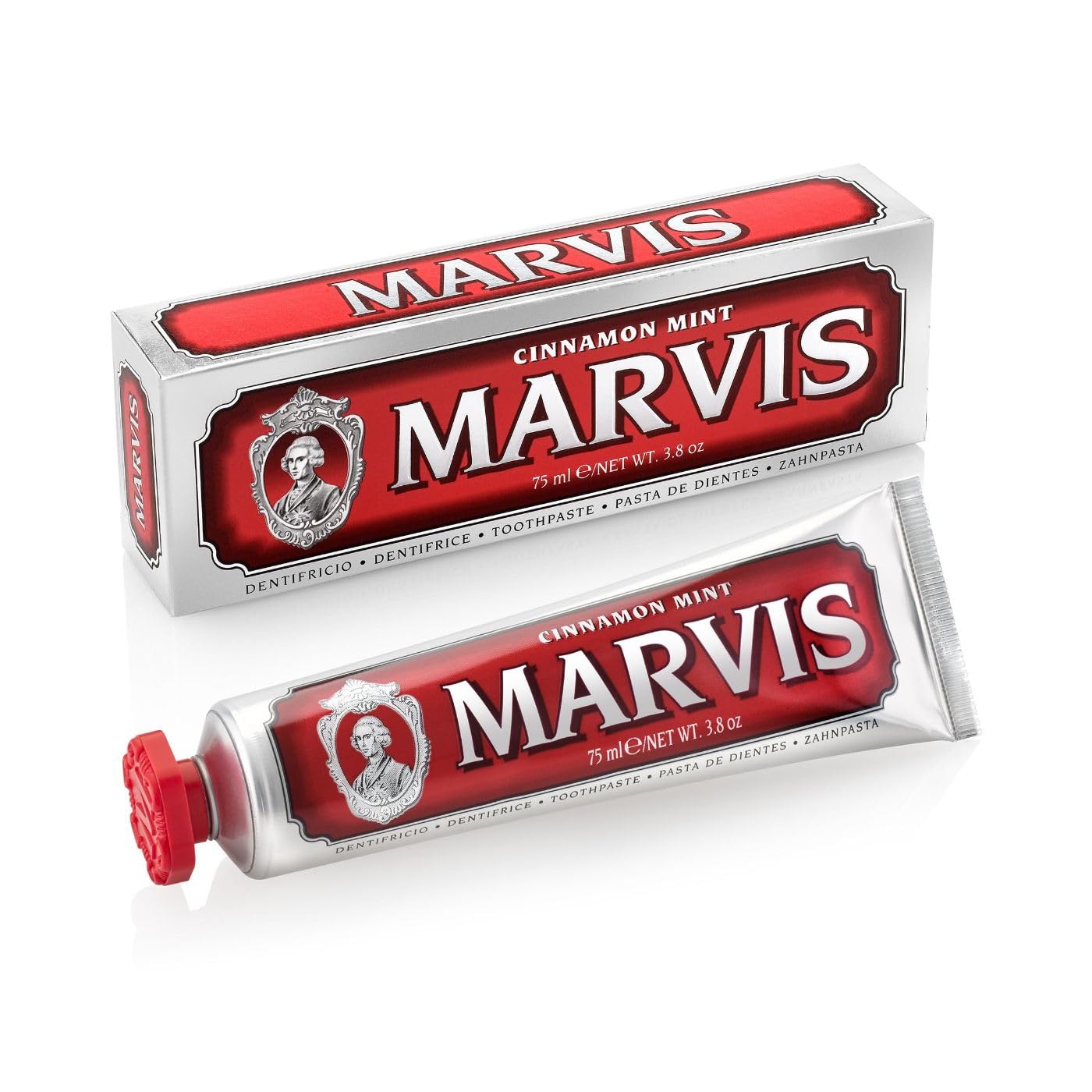 Pasta De Dientes Marvis Cinnamon Mint 112ml - Venta Internacional.