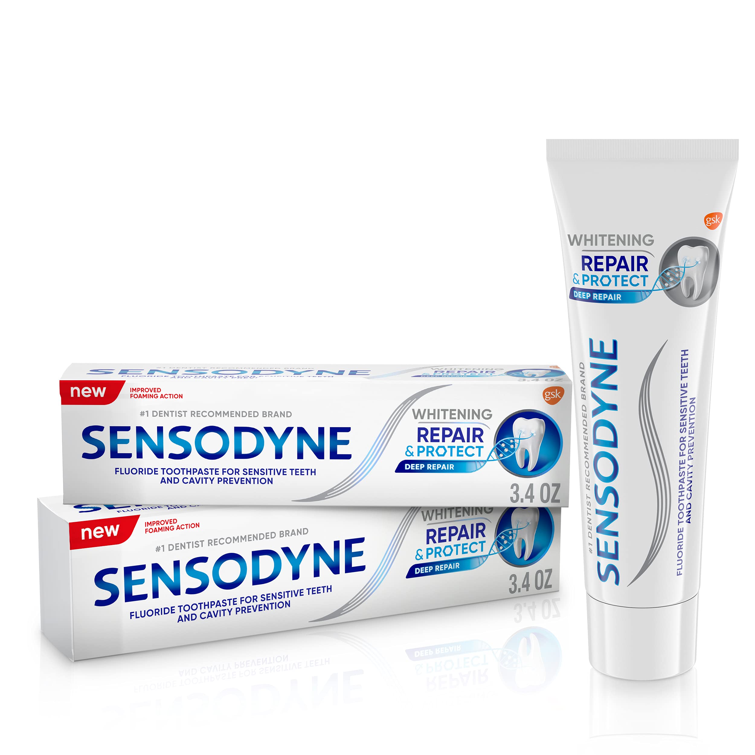 Foto 2 pulgar | Pasta De Dientes Sensodyne Repair And Protect Whitening 100 Ml X2 - Venta Internacional.