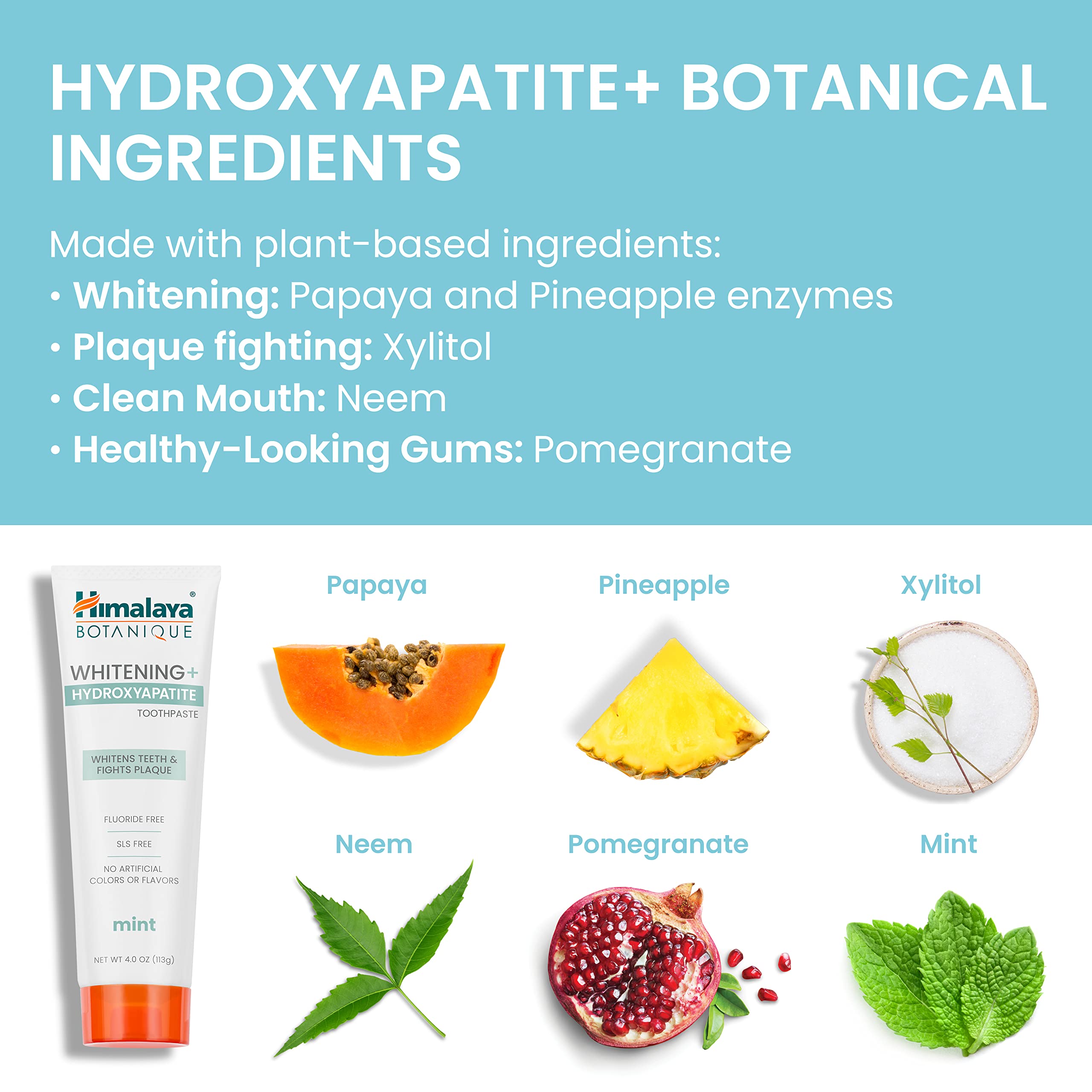 Foto 8 pulgar | Pasta De Dientes Himalaya Botanique Whitening + Hidroxiapatita 120 Ml - Venta Internacional.