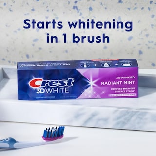 Foto 6 | Pasta De Dientes Crest 3d White Advanced Radiant Mint 100 Ml X 3 - Venta Internacional.