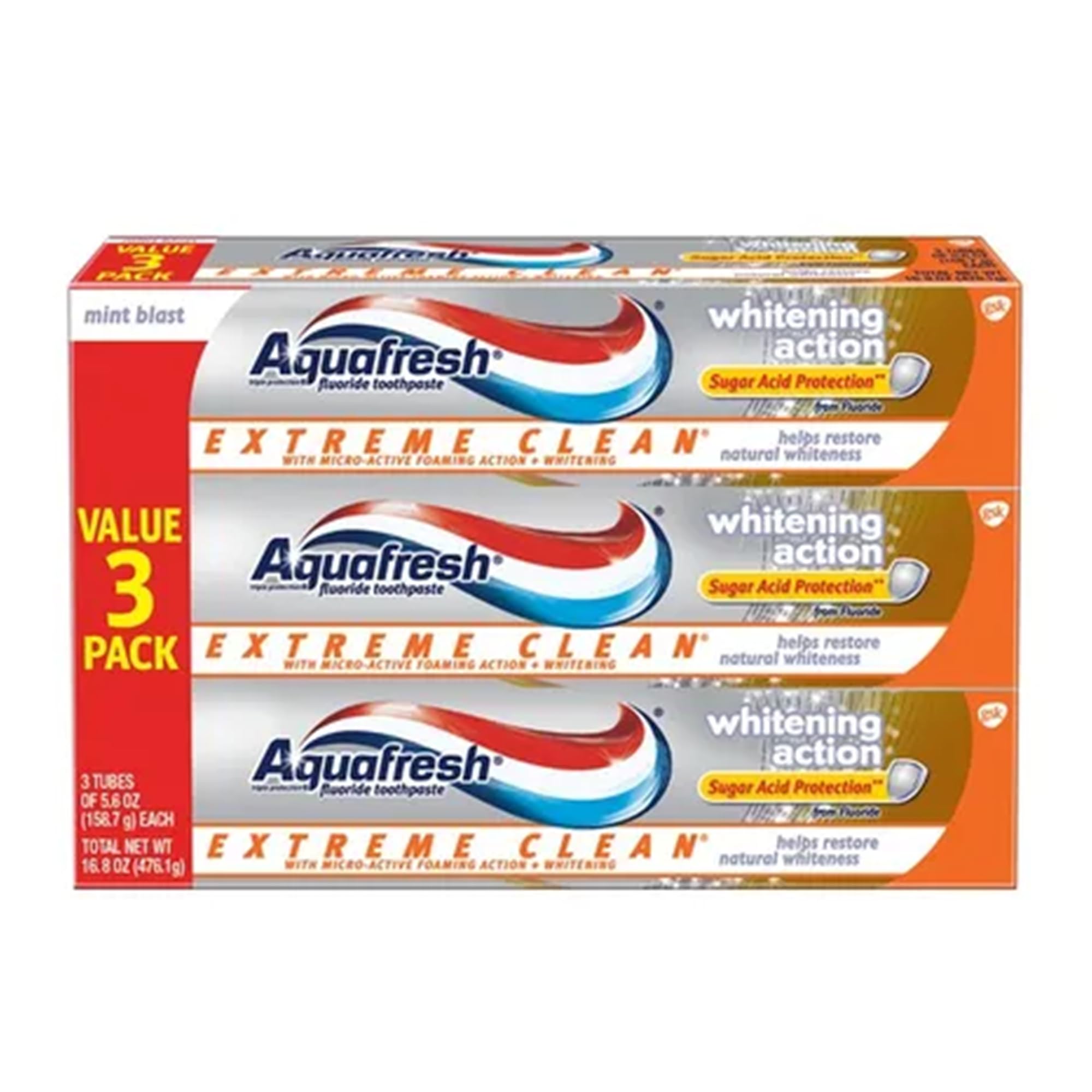Foto 2 pulgar | Pasta De Dientes Aquafresh Extreme Clean Whitening 165 Ml, Paquete De 3 - Venta Internacional.