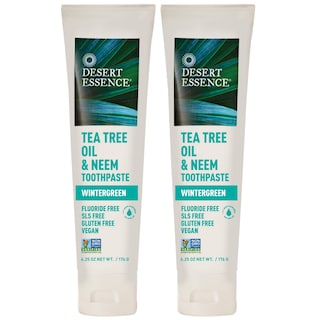 Foto 1 | Pasta De Dientes Desert Essence Con Aceite De Árbol De Té Y Neem, 185 Ml, Paquete De 2 - Venta Internacional.